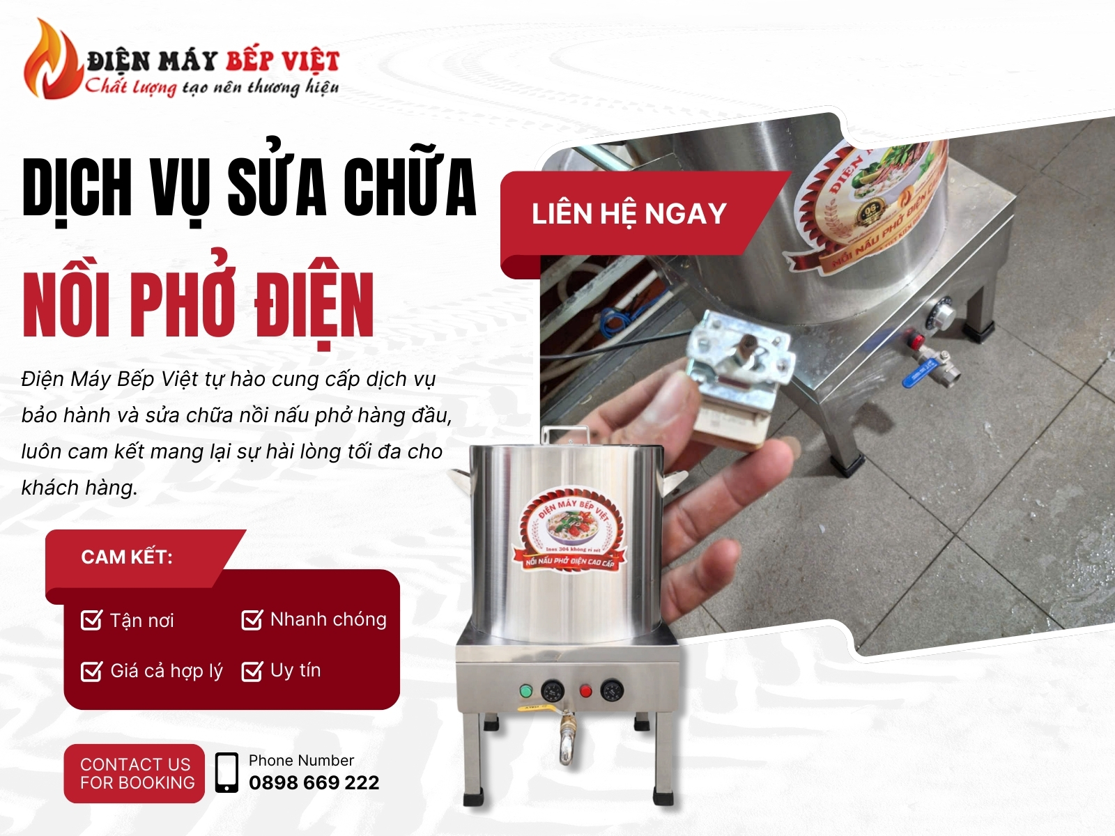 Dịch Vụ Bảo Hành Và Sửa Chữa Nồi Nấu Phở Điện Giá Rẻ Tại Tp Hồ Chí Minh | Điện Máy Bếp Việt