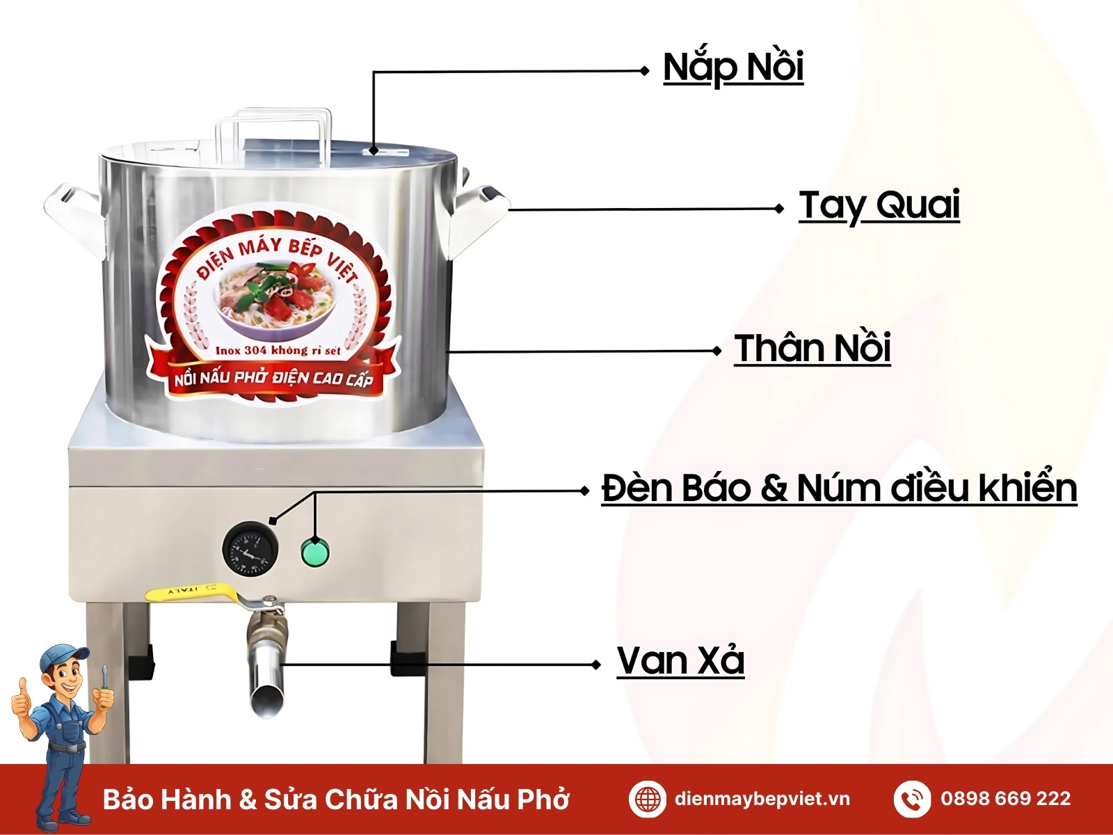 Dịch Vụ Bảo Hành Và Sửa Chữa Nồi Nấu Phở Điện Giá Rẻ Tại Tp Hồ Chí Minh | Điện Máy Bếp Việt