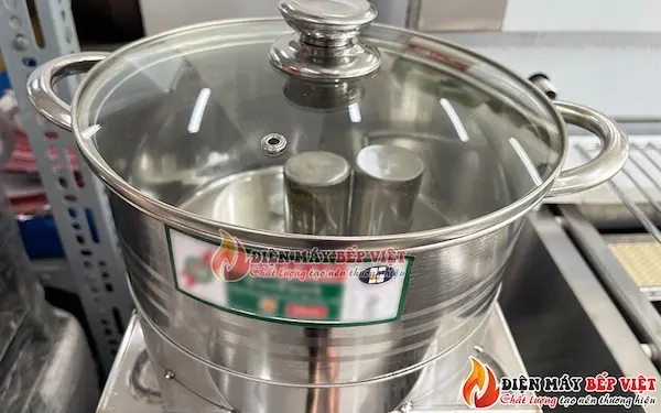 Nồi máy làm chà bông với chất liệu từ inox vững chắc