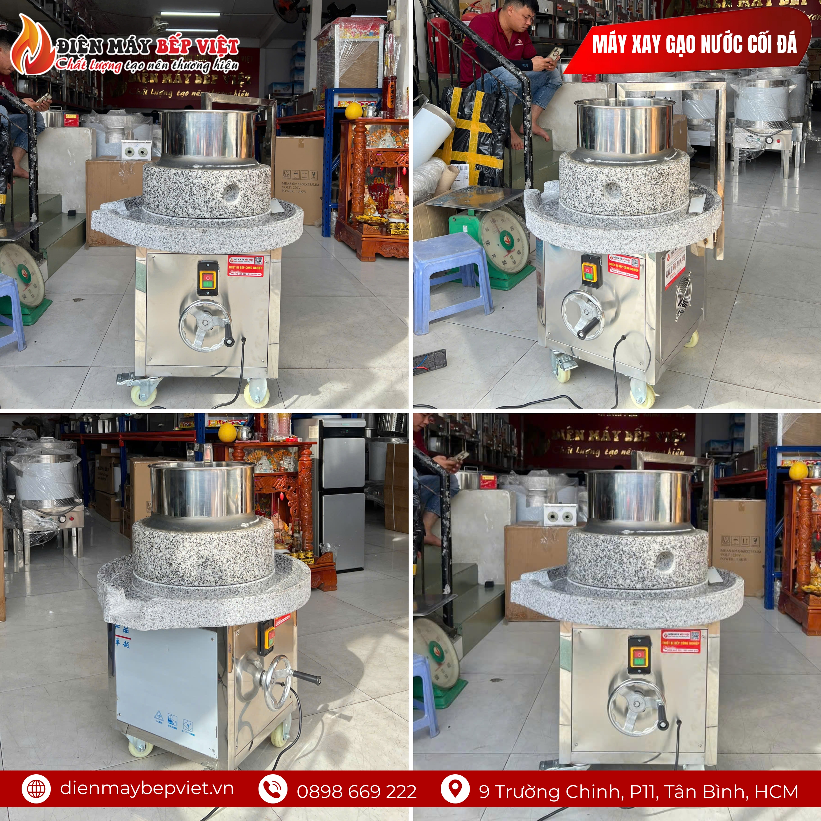 Máy Xay Gạo Nước Cối Đá 13,5Kg/h