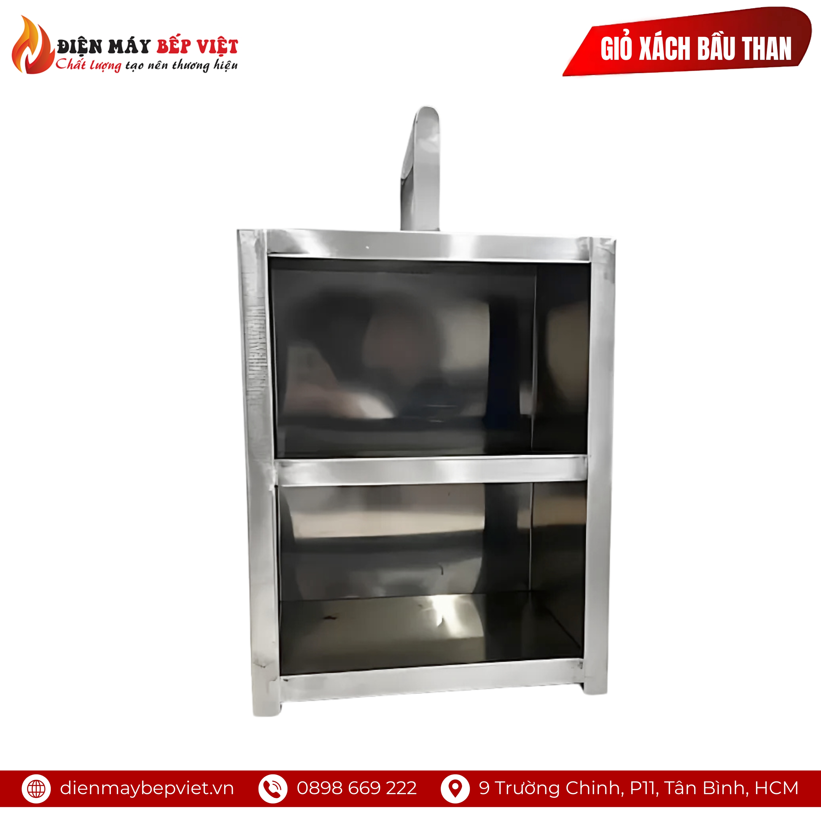 Giỏ Xách Bầu Than Inox