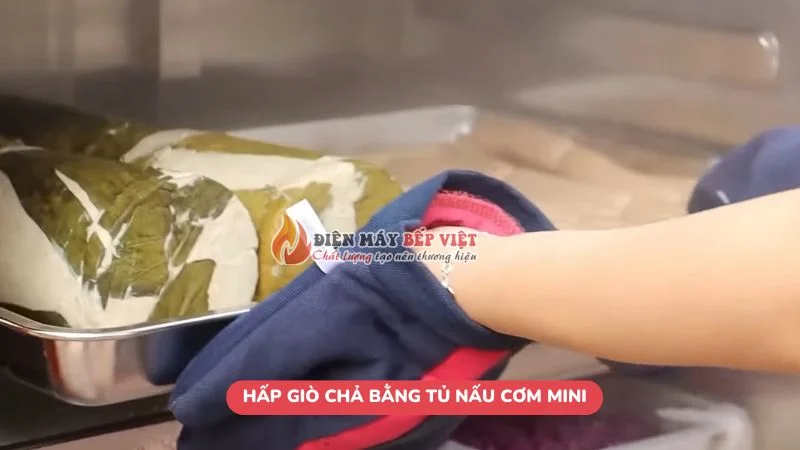 hấp giò chả bằng tủ nấu cơm mini siêu ngon