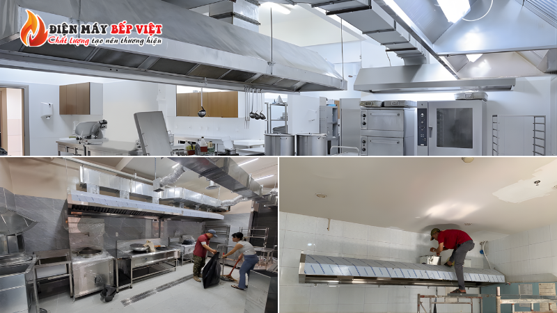 Hình ảnh các dự án lắp đặt hệ thống hút khói Điện Máy Bếp Việt đã thực hiện