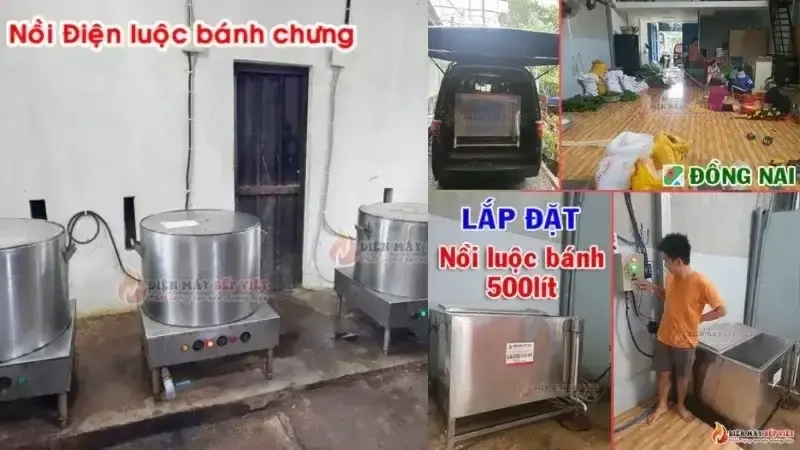 Hướng dẫn lắp đặt nồi luộc bánh chưng bằng điện