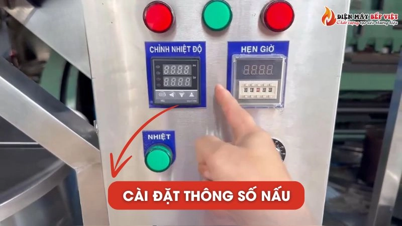 Cài đặt thông số nồi nấu có cánh khuấy công nghiệp