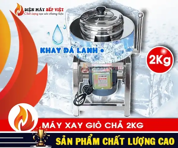 Khay đá lạnh trên máy xay giò chả 2kg