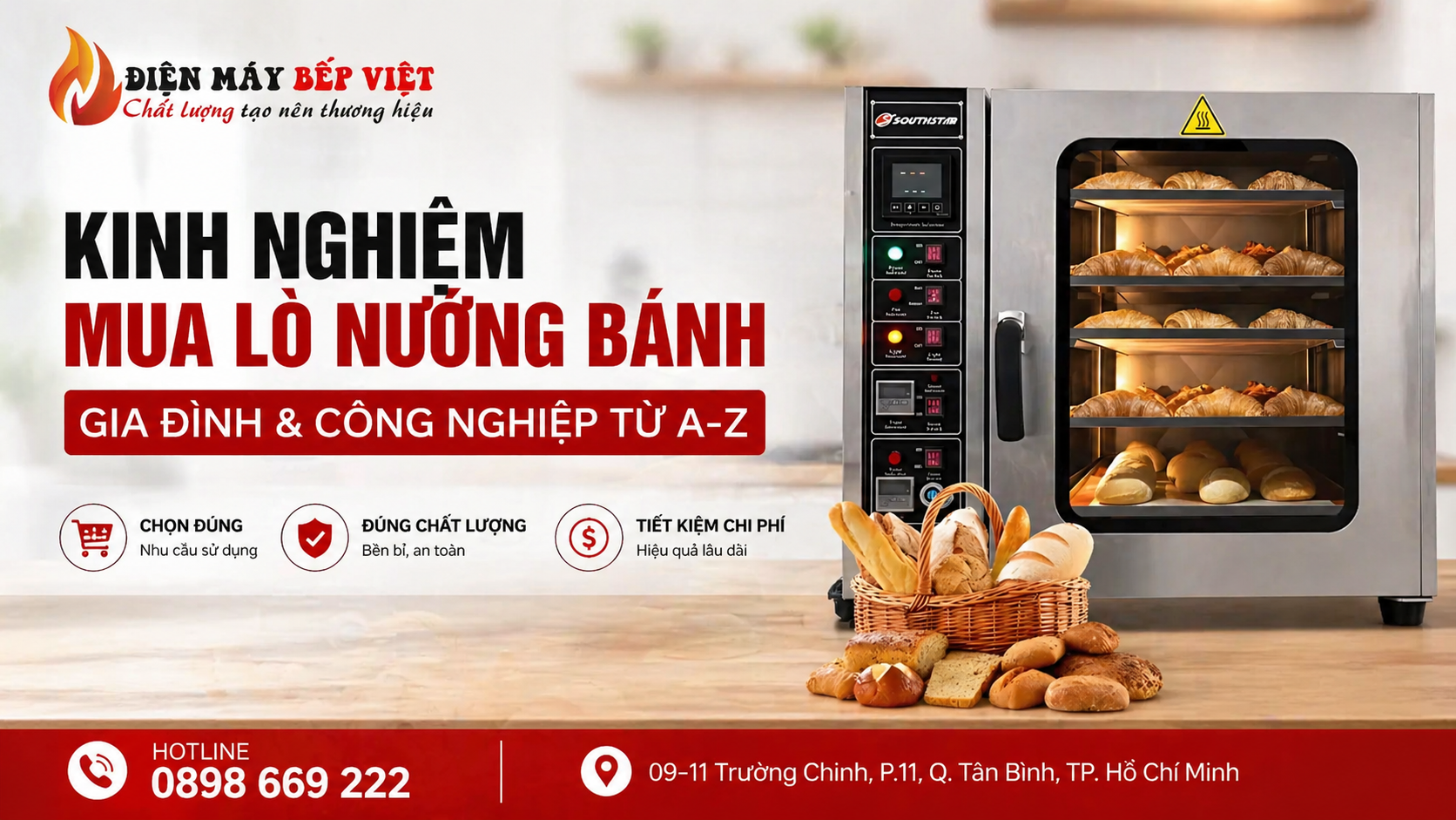 Hình ảnh lò nướng bánh đối lưu 5 khay hiển thị kinh nghiệm mua lò nướng bánh cho gia đình và công nghiệp