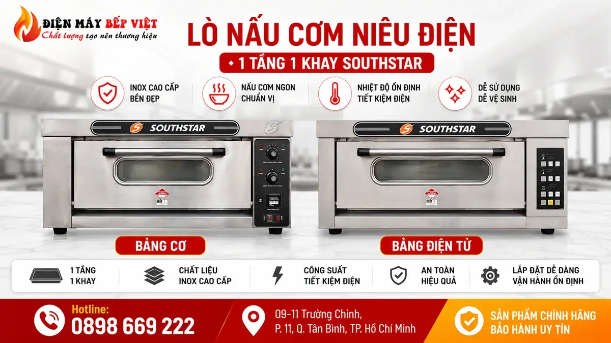 Lò nấu cơm niêu điện 1 tầng 1 khay Southstar