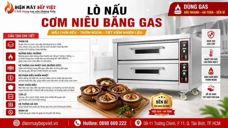 Lò nấu cơm niêu bằng gas