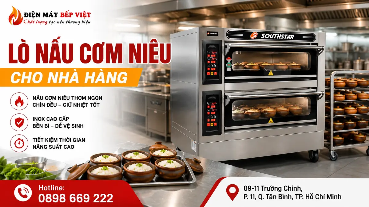 lò nấu cơm niêu điện gas inox 304 cho nhà hàng