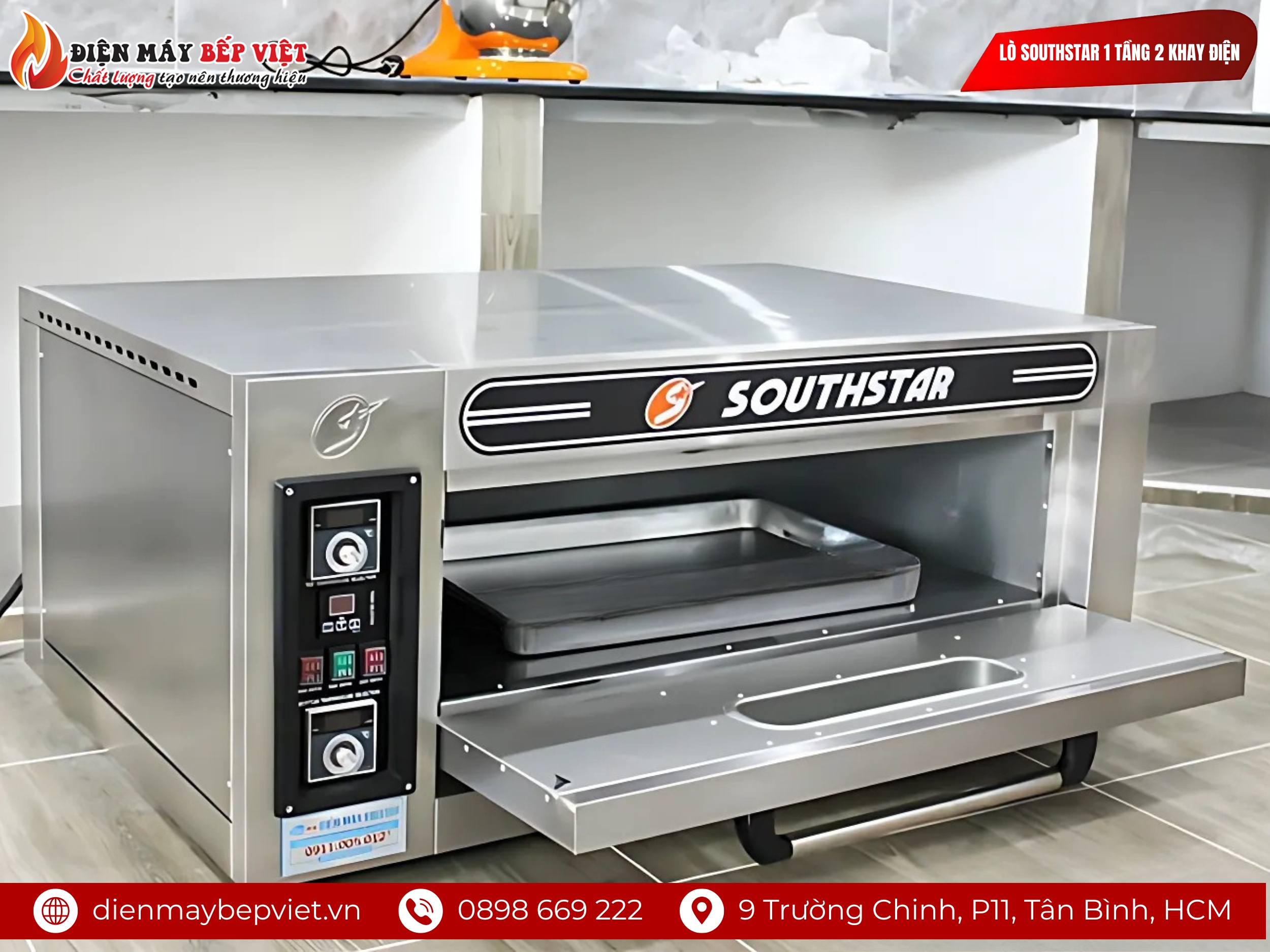 Lò Nấu Cơm Niêu Southstar 1 Tầng 2 Khay Điện