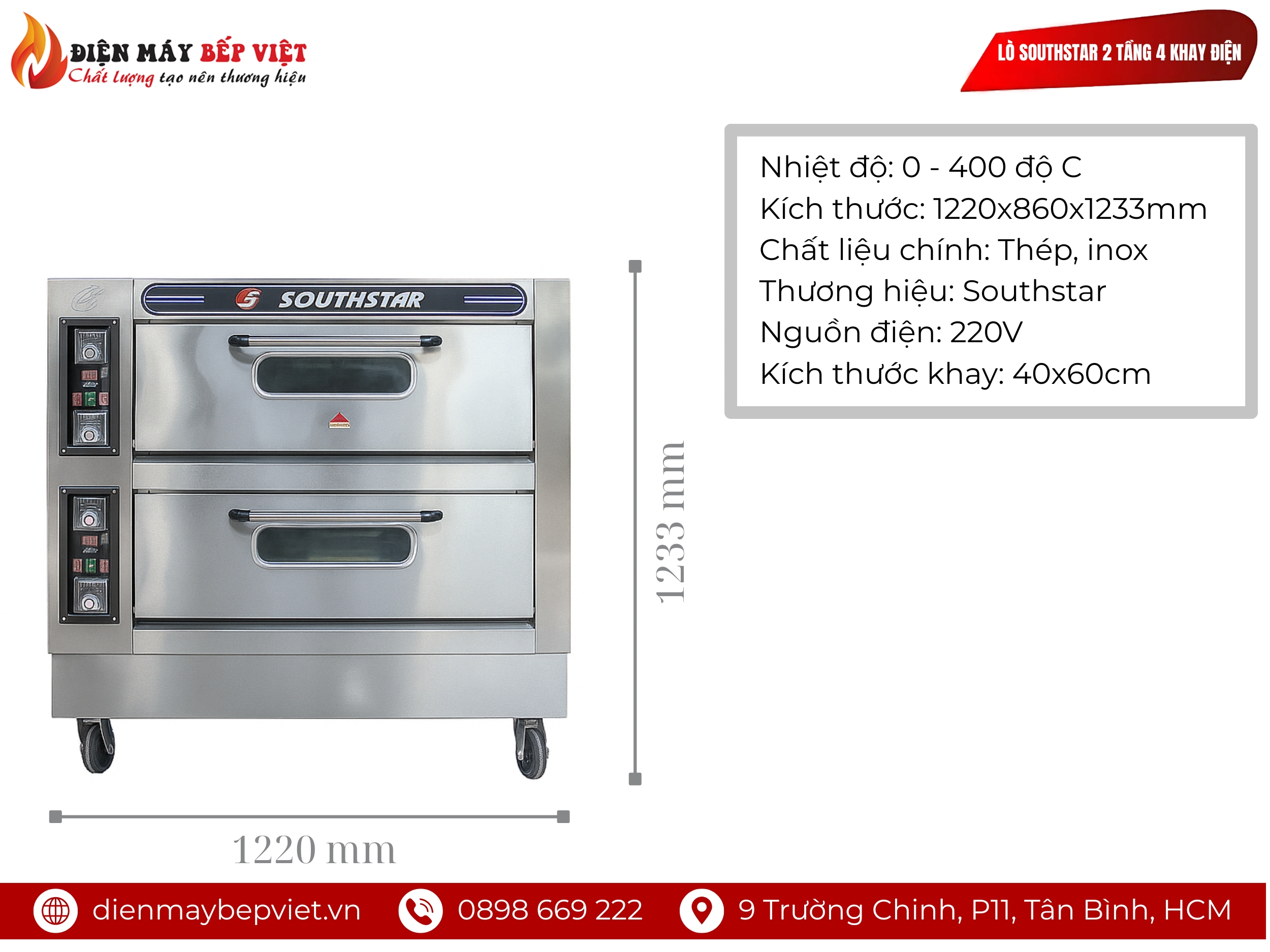 Lò Nấu Cơm Niêu Southstar 2 Tầng 4 Khay Điện