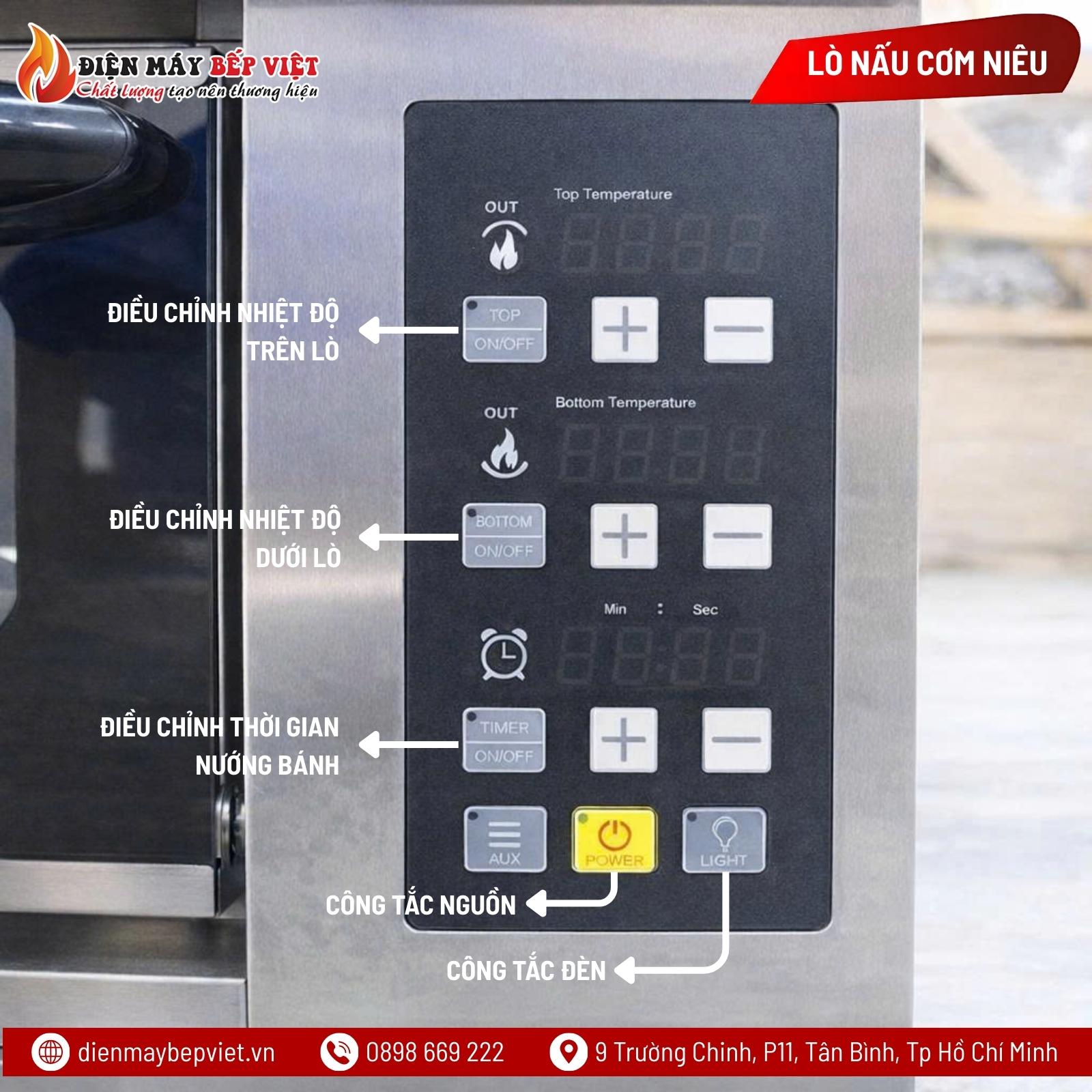 Lò Nướng 1 Tầng 1 Khay Điện Southstar Bảng Điện Tử