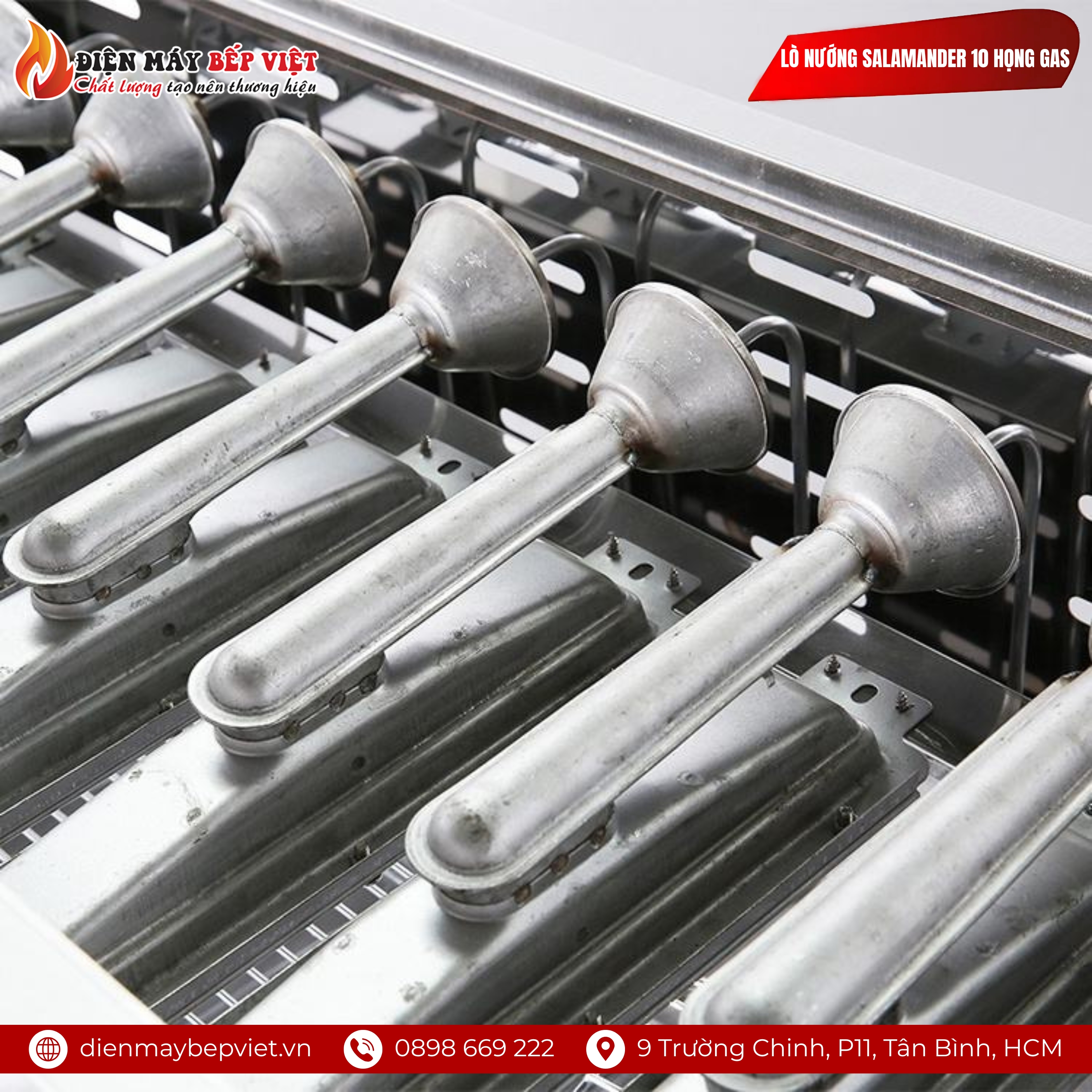 Lò Nướng Salamander 10 Họng Gas