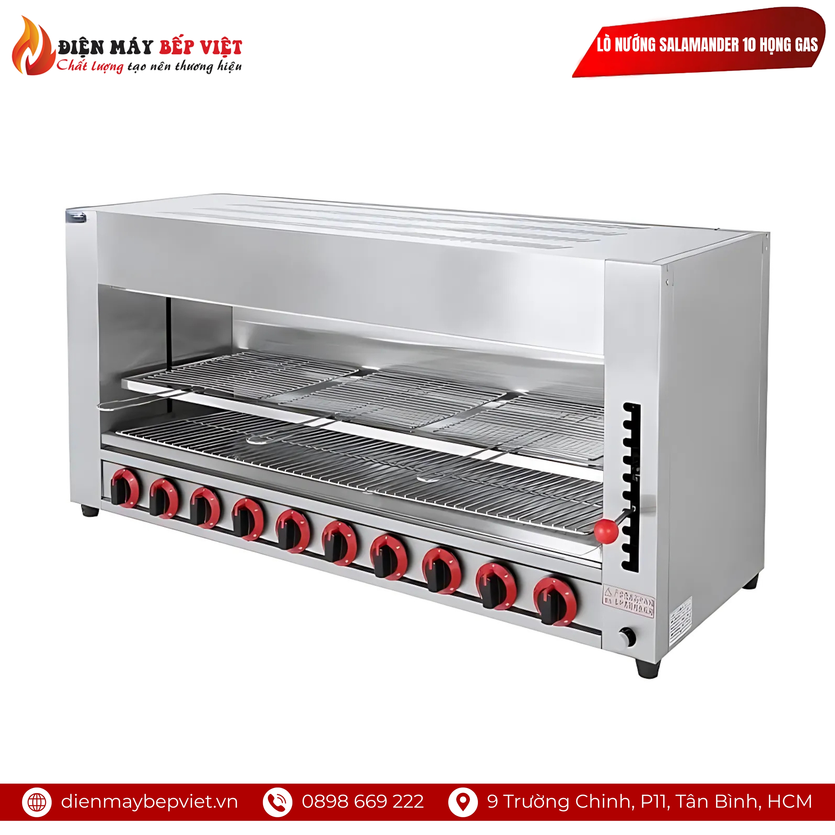 Lò Nướng Salamander 10 Họng Gas
