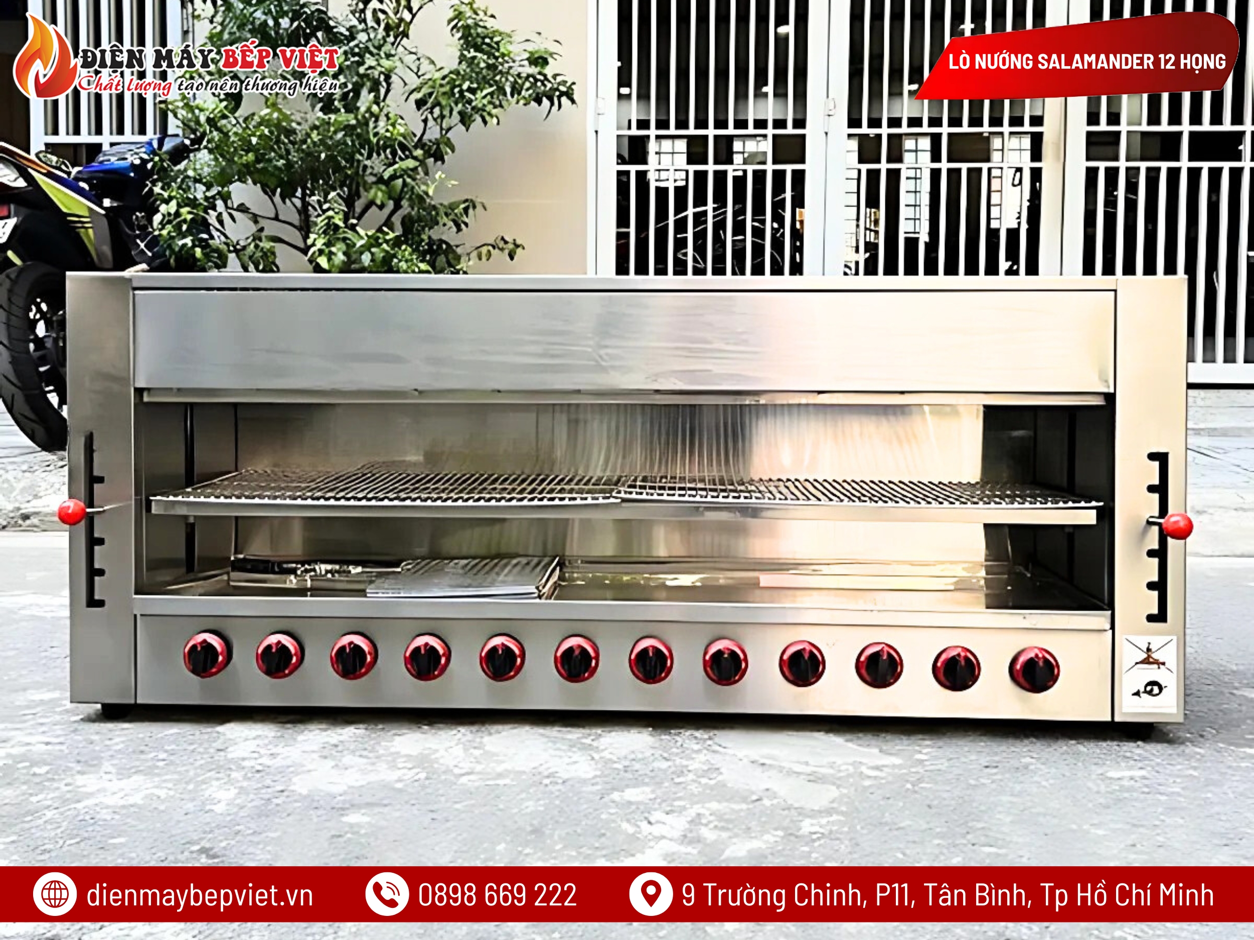 Lò Nướng Salamander 12 Họng Gas