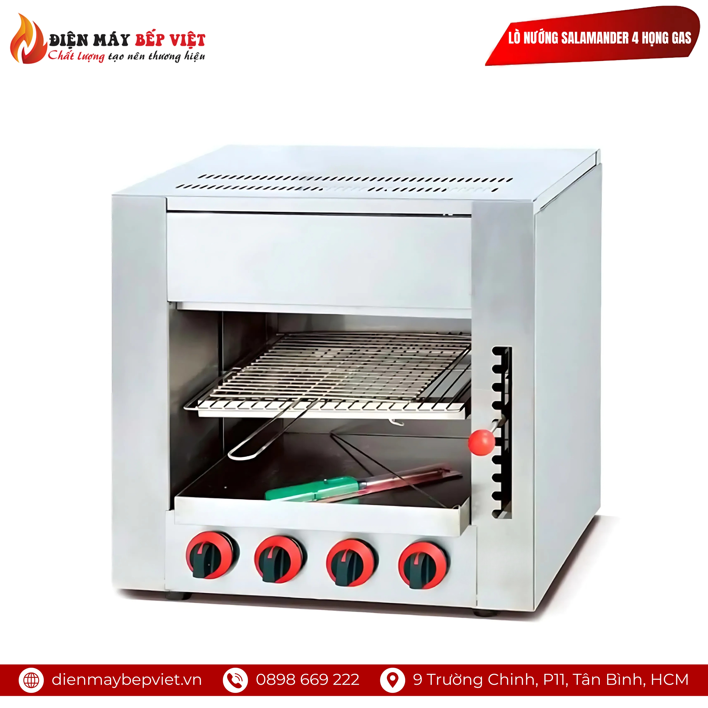 Lò Nướng Salamander 4 Họng Gas