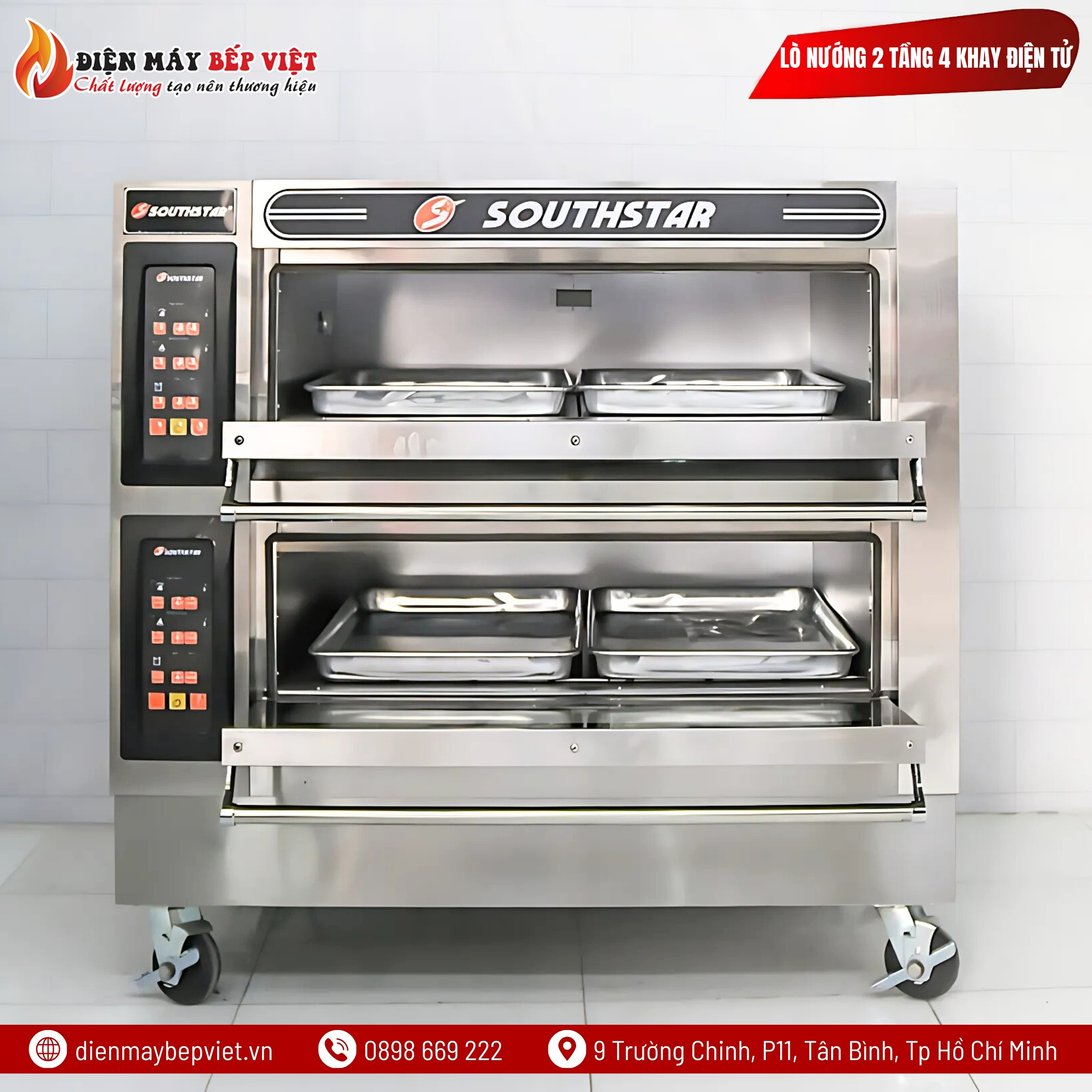 Lò Nướng SouthStar 2 Tầng 4 Khay Điện Tử