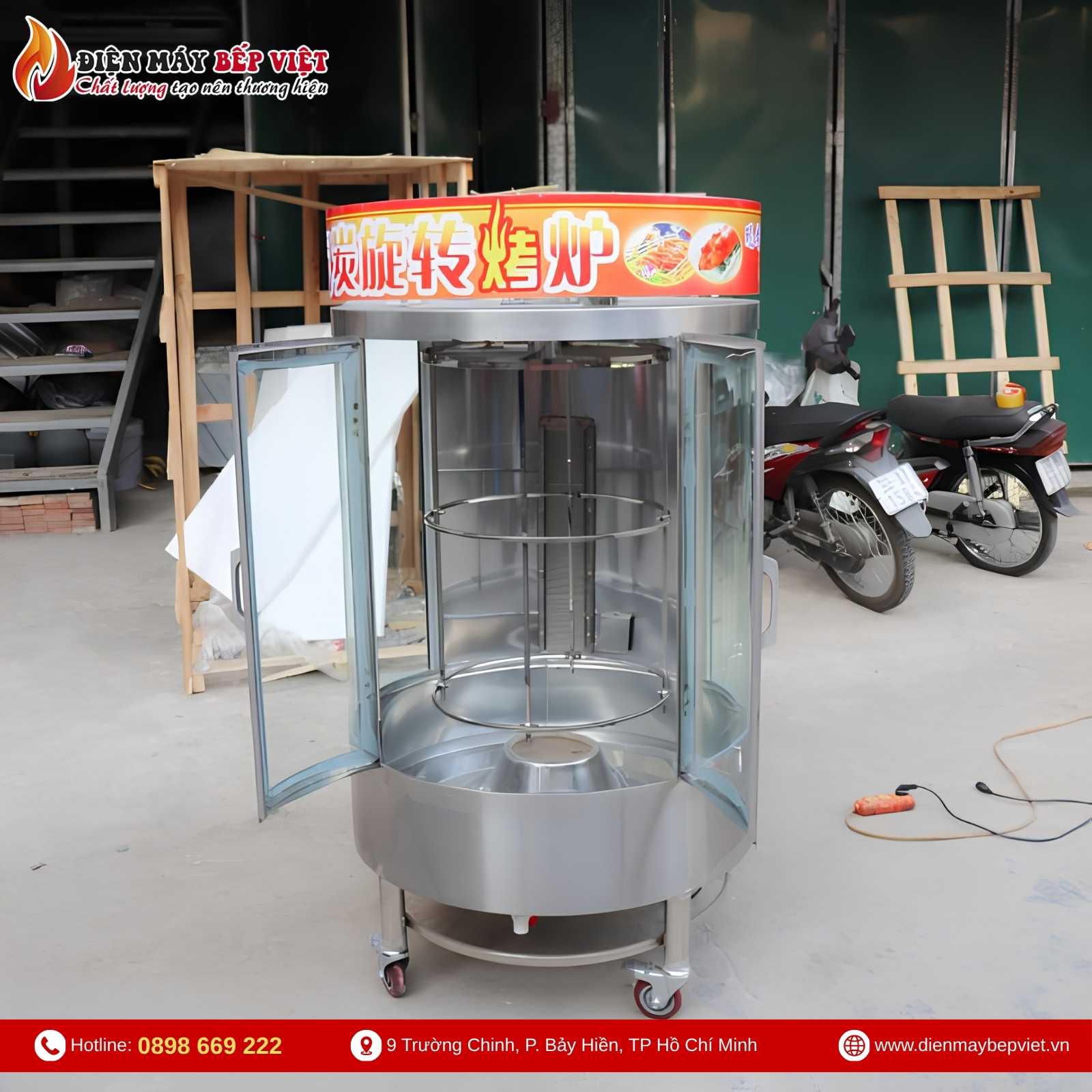 Lò Quay 850 Than Gas (2 Cánh) - Loại 1