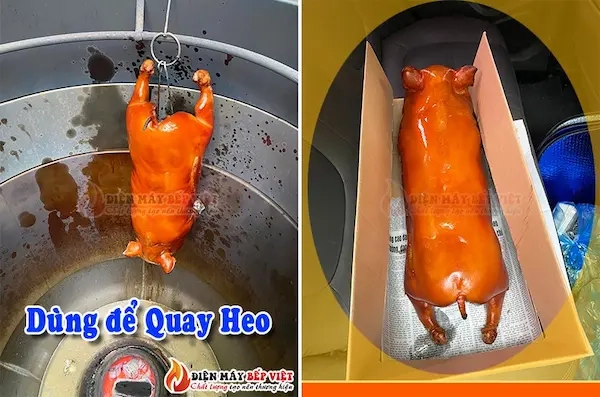 Lò Quay Heo 90 Inox cao cấp