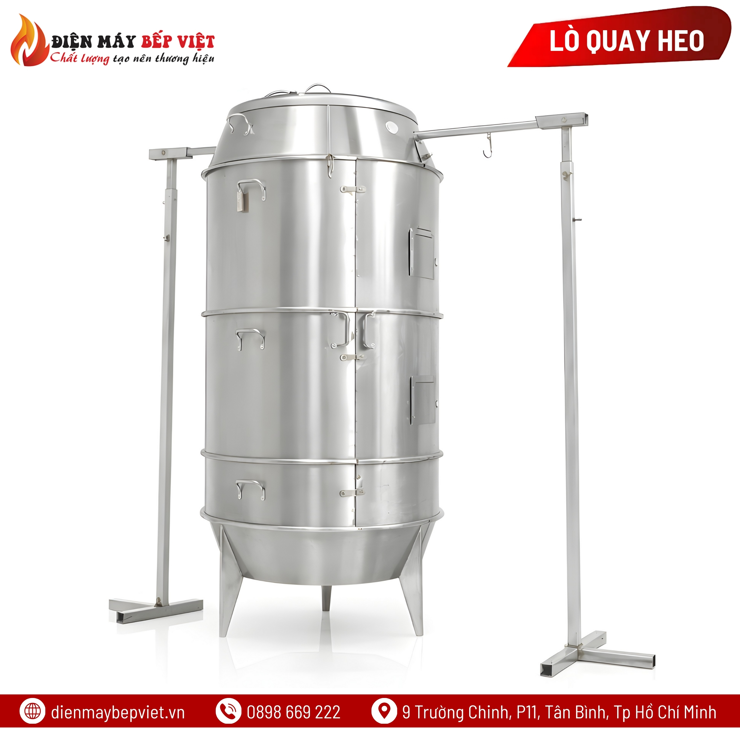 Lò Quay Heo Cốm Inox Cao Cấp 304
