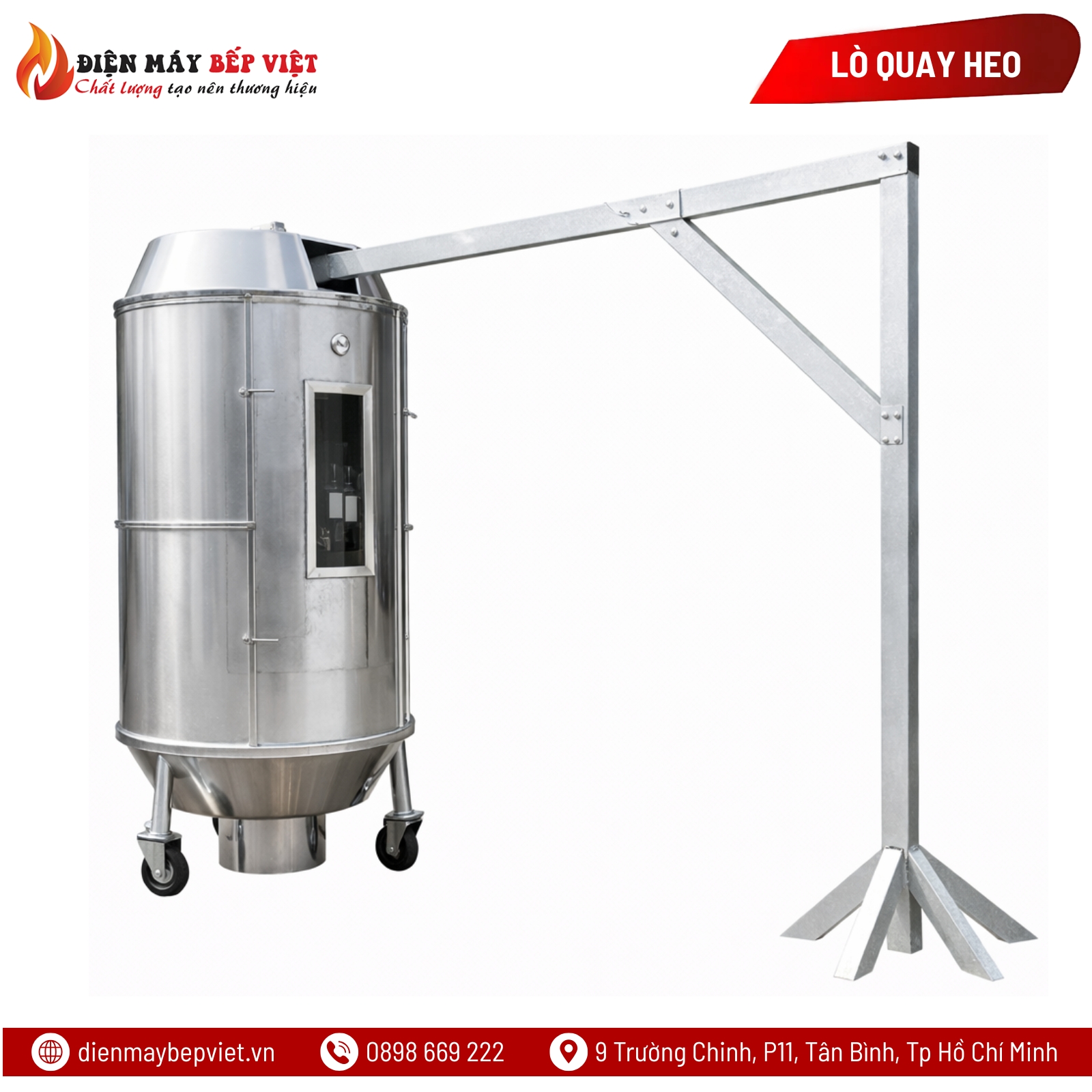 Lò Quay Heo Cốm Inox Cao Cấp 304 BV01
