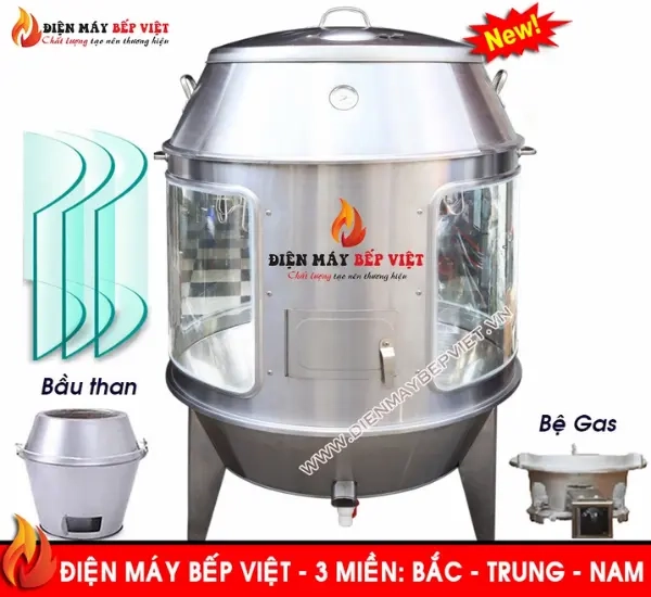 Lò Quay Vịt 80 Kính - Than - Mẫu Mới Nhất 2024