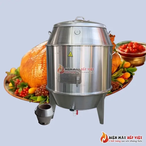 Giới thiệu lò vịt quay 90 inox - gas/than