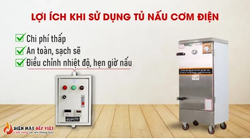 Lợi ích khi sử dụng tủ nấu cơm công nghiệp