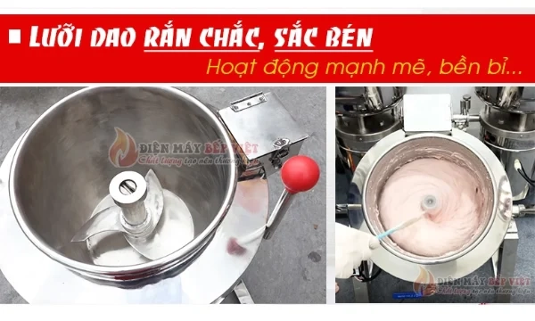 Lưỡi dao sắc bén của máy xay giò chả 30kg