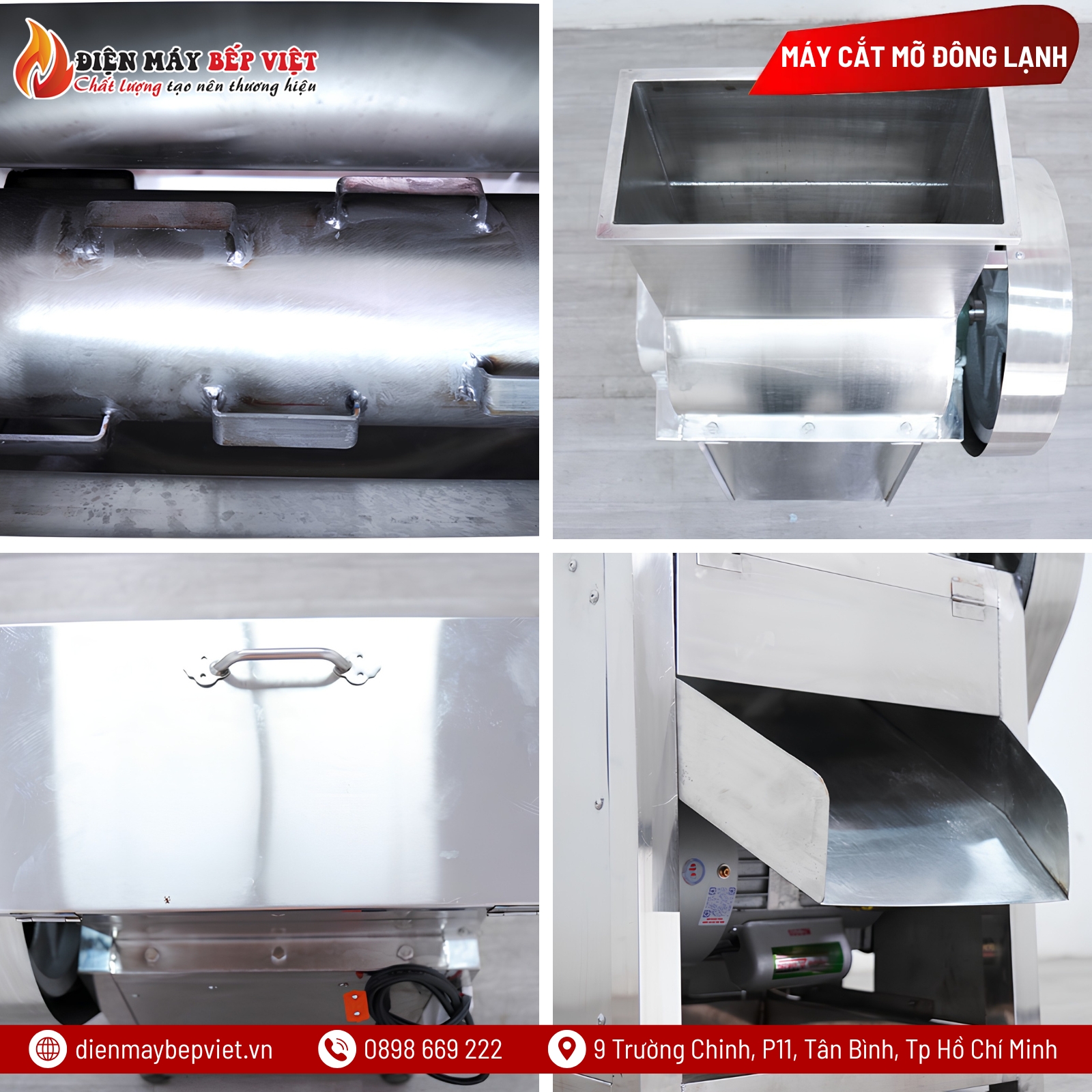 Máy Cắt Mỡ Đông Lạnh Inox Cao Cấp