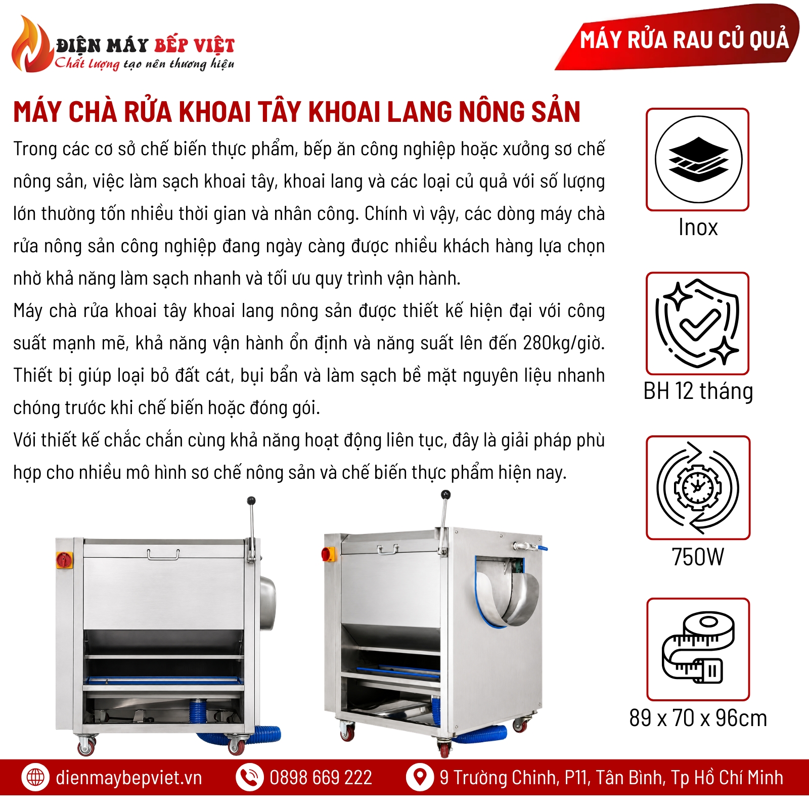 Máy Chà Rửa Khoai Tây Khoai Lang Nông Sản