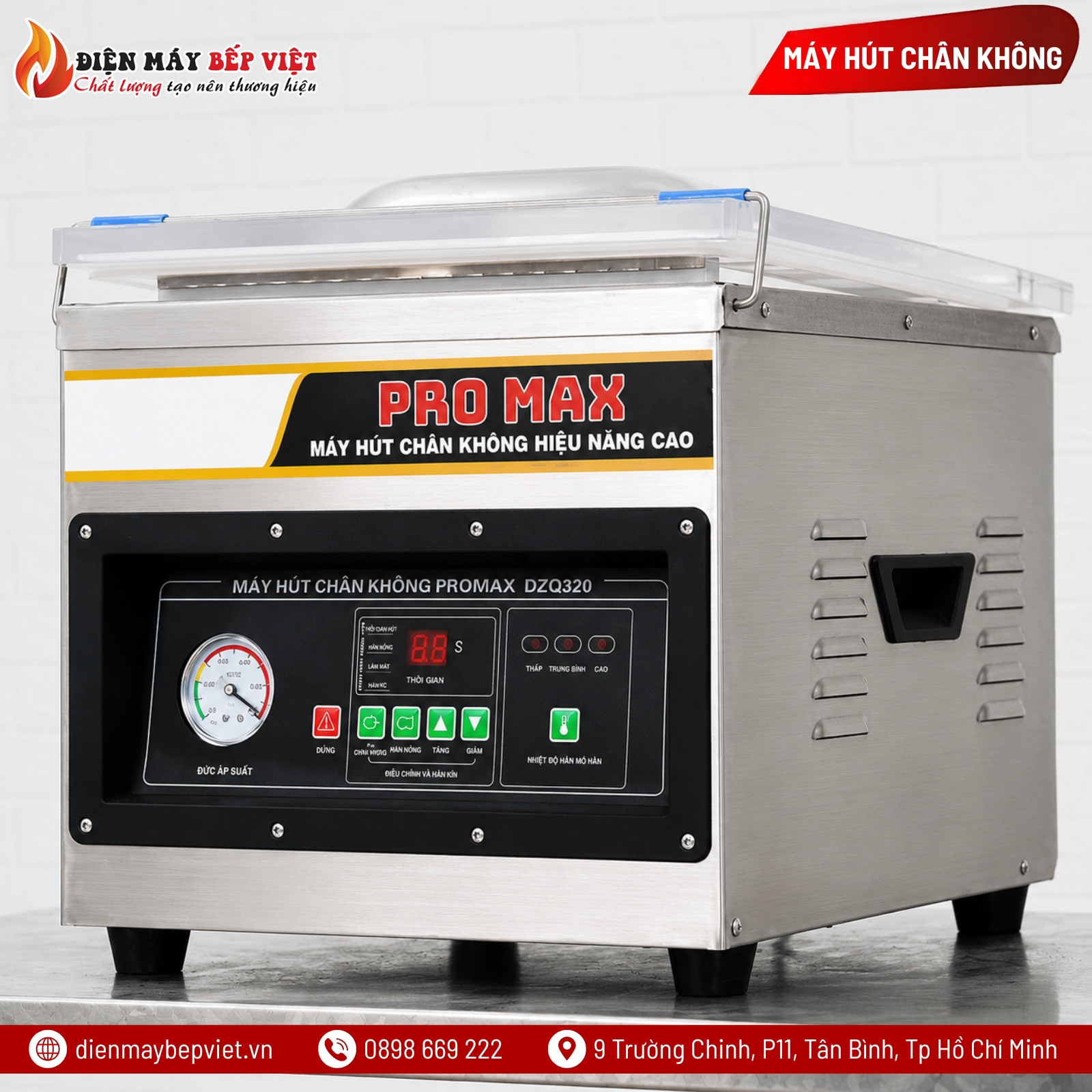 Máy Hút Chân Không Điện Tử DZQ320 Promax 2 Thanh Hàn