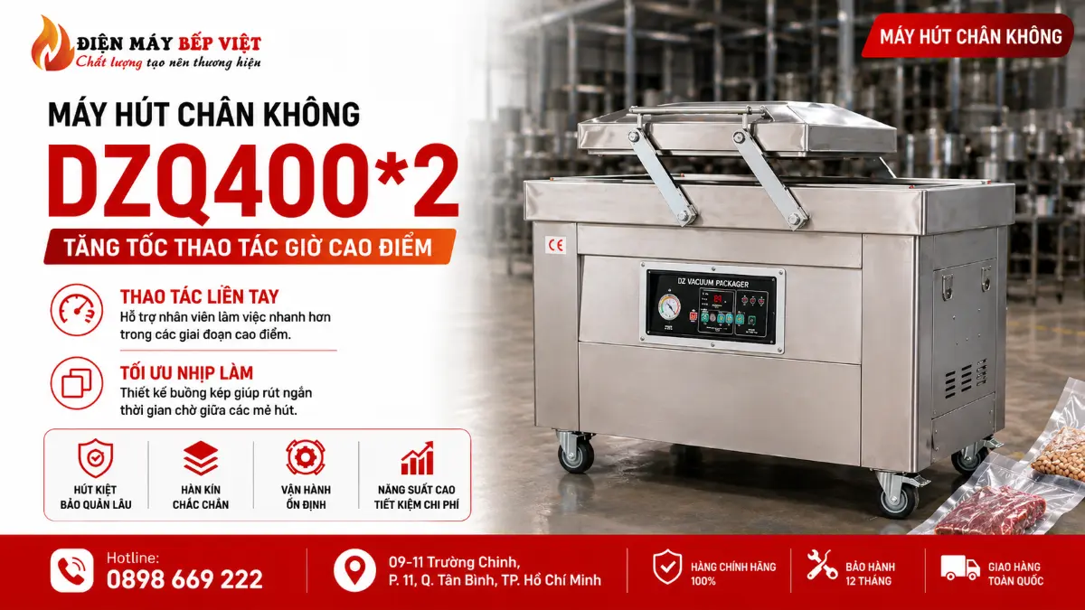 Ảnh minh họa sản phẩm giới thiệu máy hút chân không công nghiệp DZQ400*2.