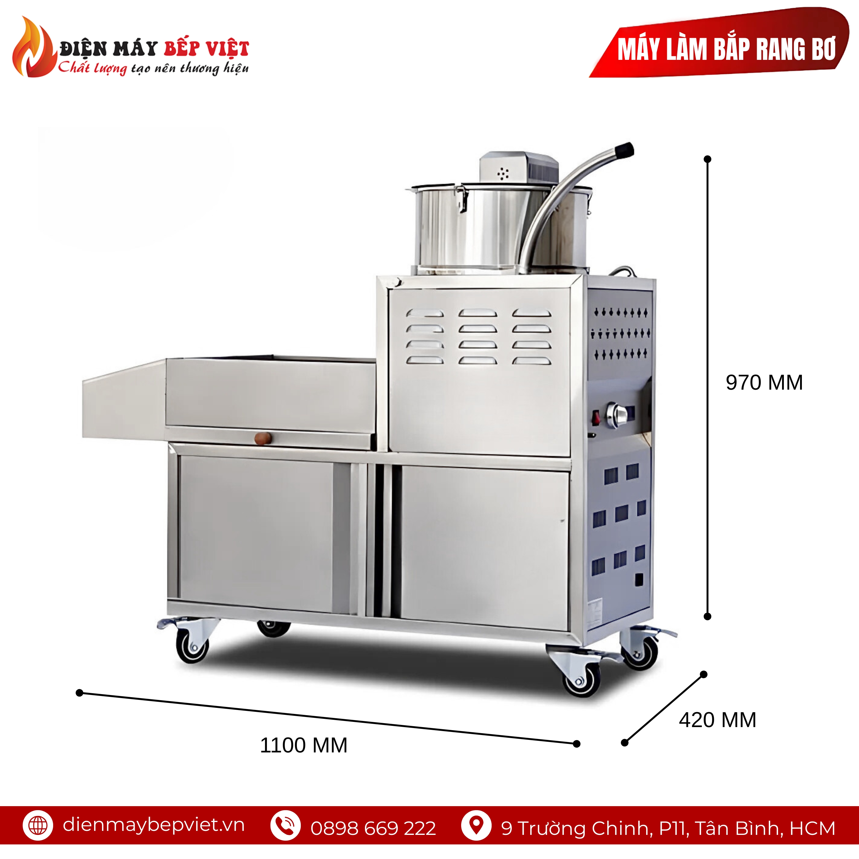 Máy Làm Bắp Rang Bơ Công Nghiệp BV-MBRCN