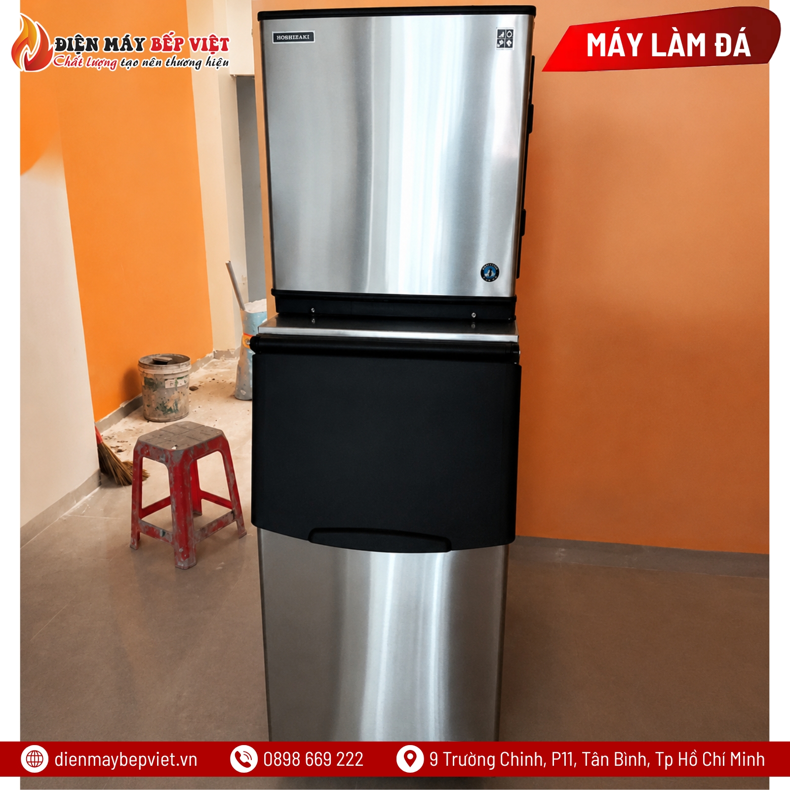 Máy Làm Đá Bán Nguyệt Hoshizaki KMD-270AB 265Kg/Ngày
