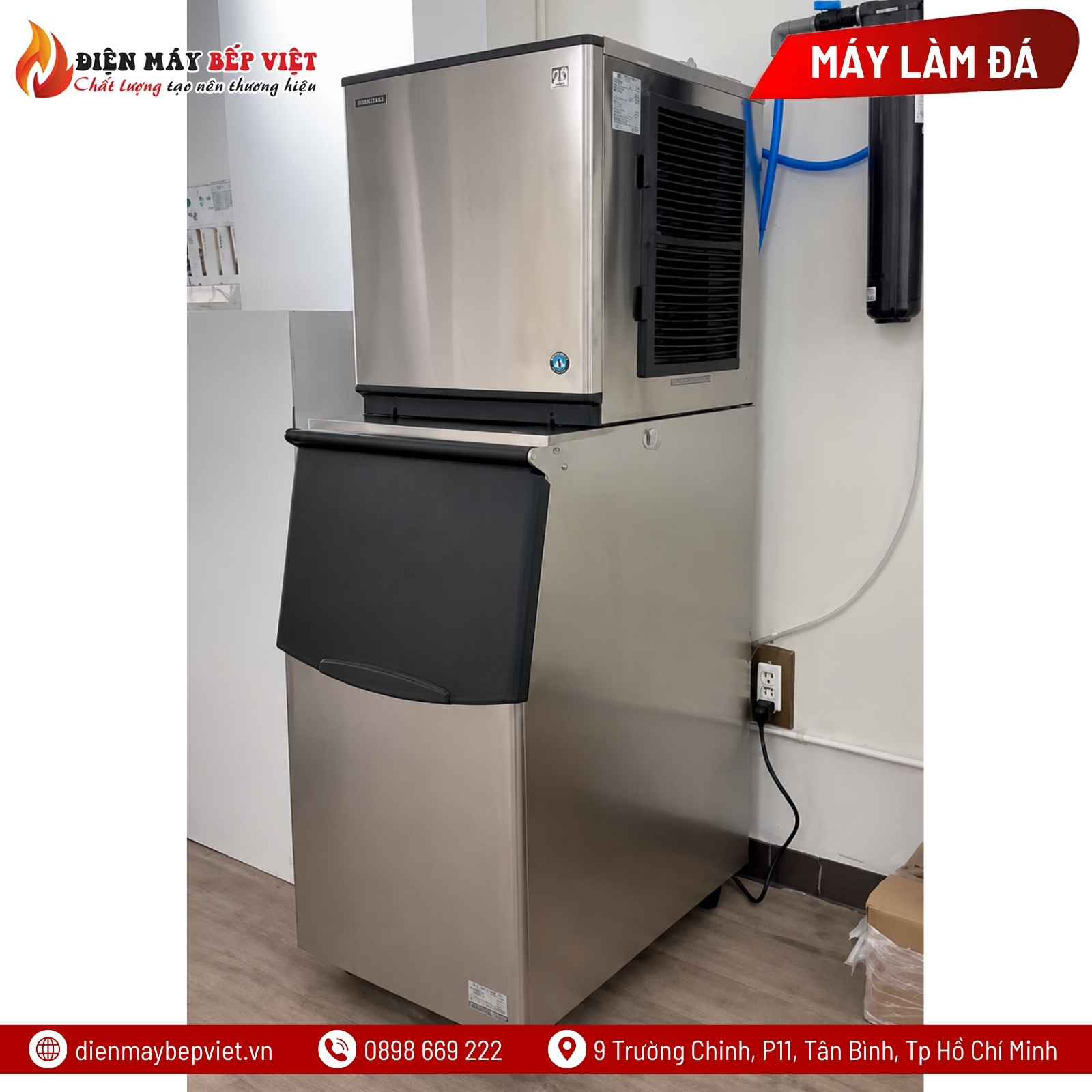 Máy Làm Đá Bán Nguyệt Hoshizaki KMD-270AB 265Kg/Ngày