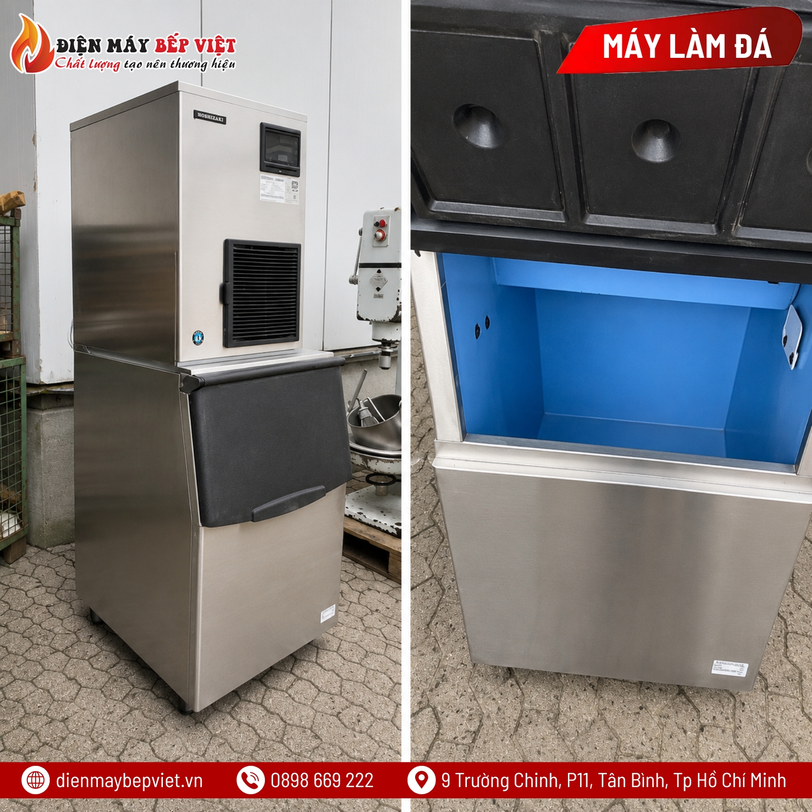 Máy Làm Đá Vảy Hoshizaki FM-300AKE-N-SB 270Kg/Ngày
