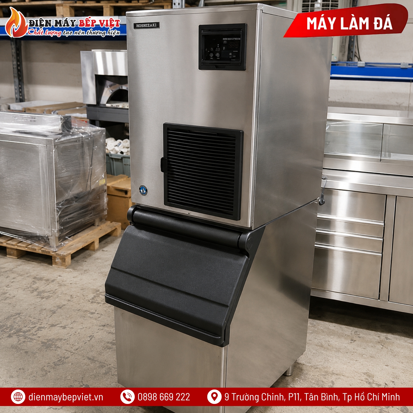 Máy Làm Đá Vảy Hoshizaki FM-300AKE-N-SB 270Kg/Ngày
