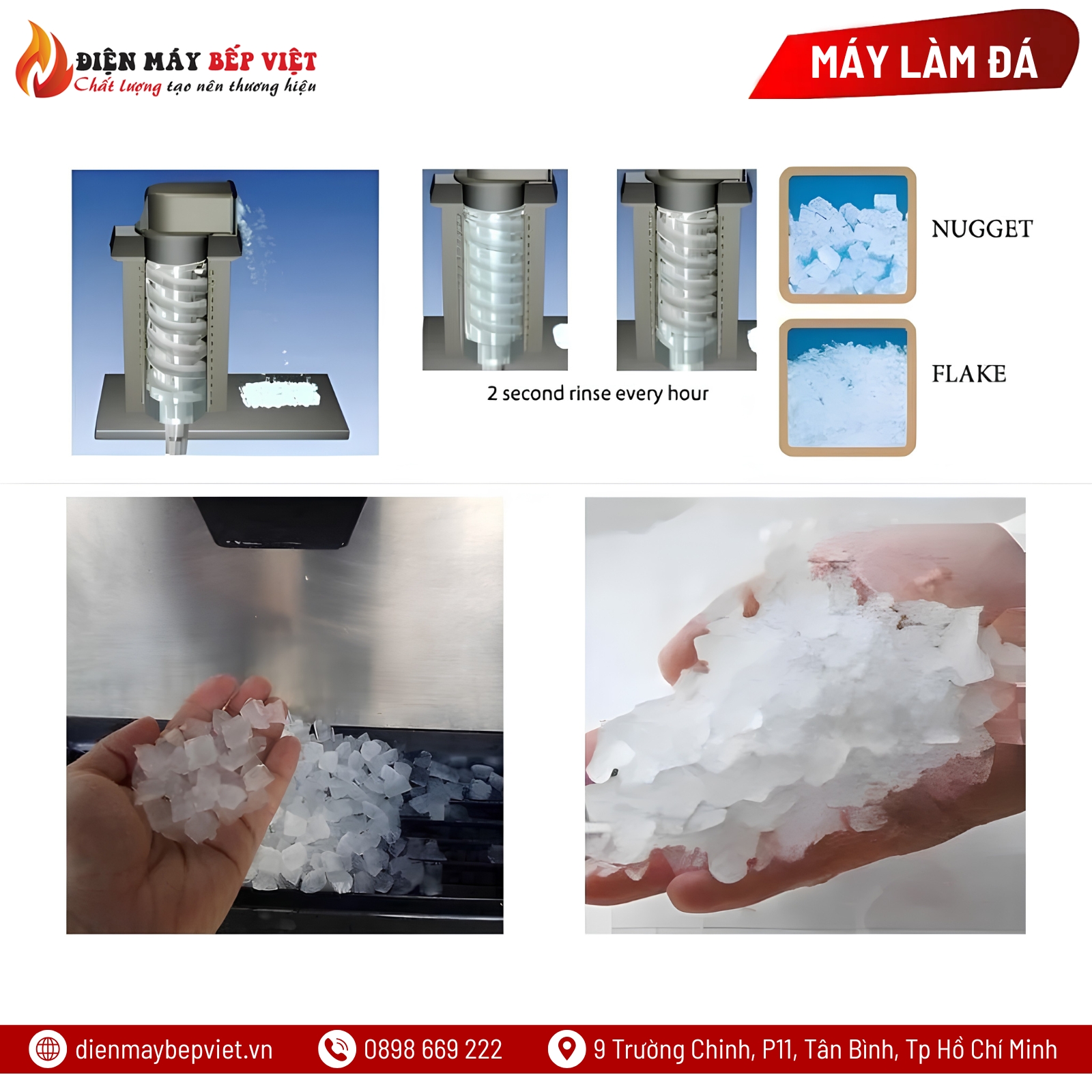 Máy Làm Đá Vảy Hoshizaki FM-750AKE-N-SB 590Kg/Ngày