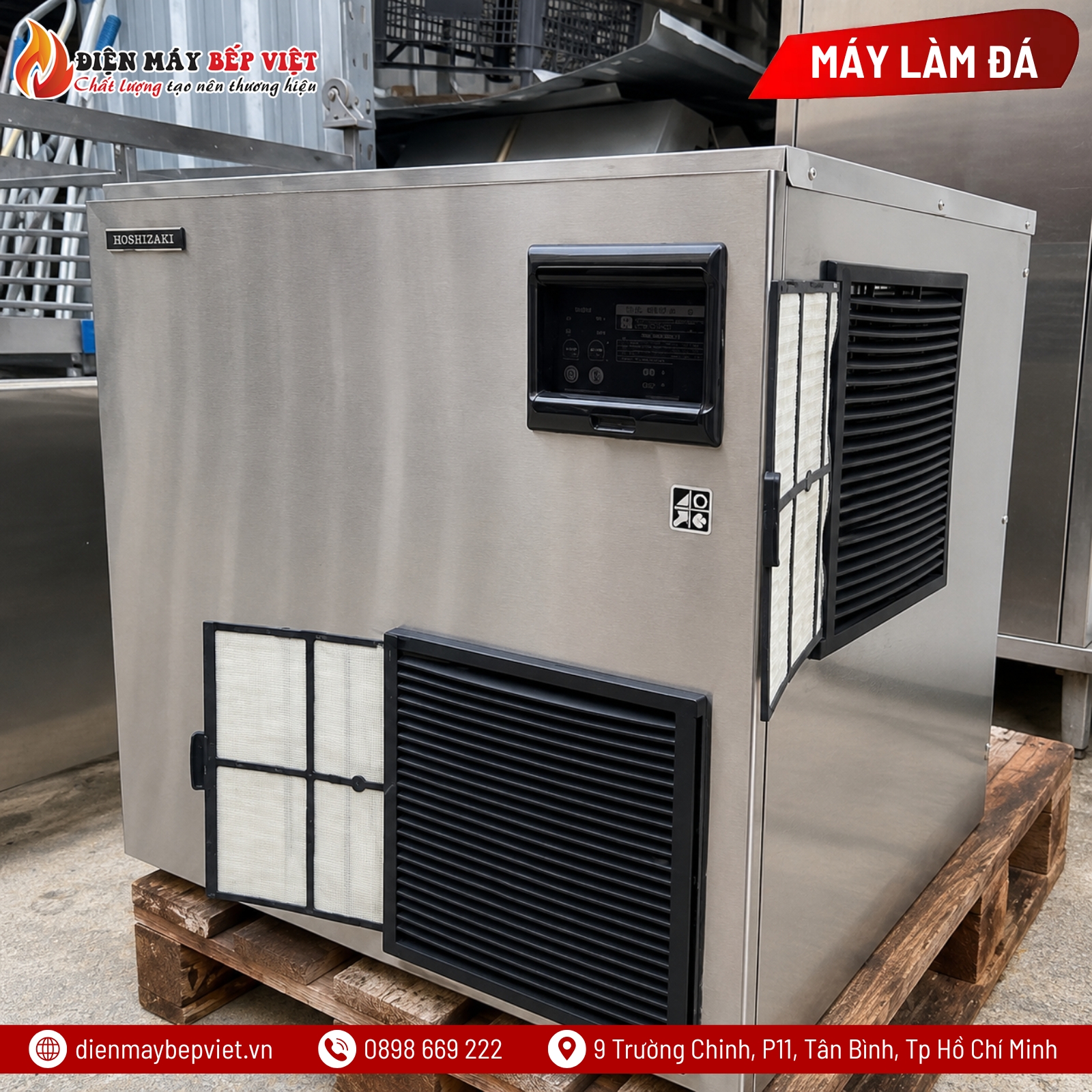 Máy Làm Đá Vảy Hoshizaki FM-750AKE-N-SB 590Kg/Ngày