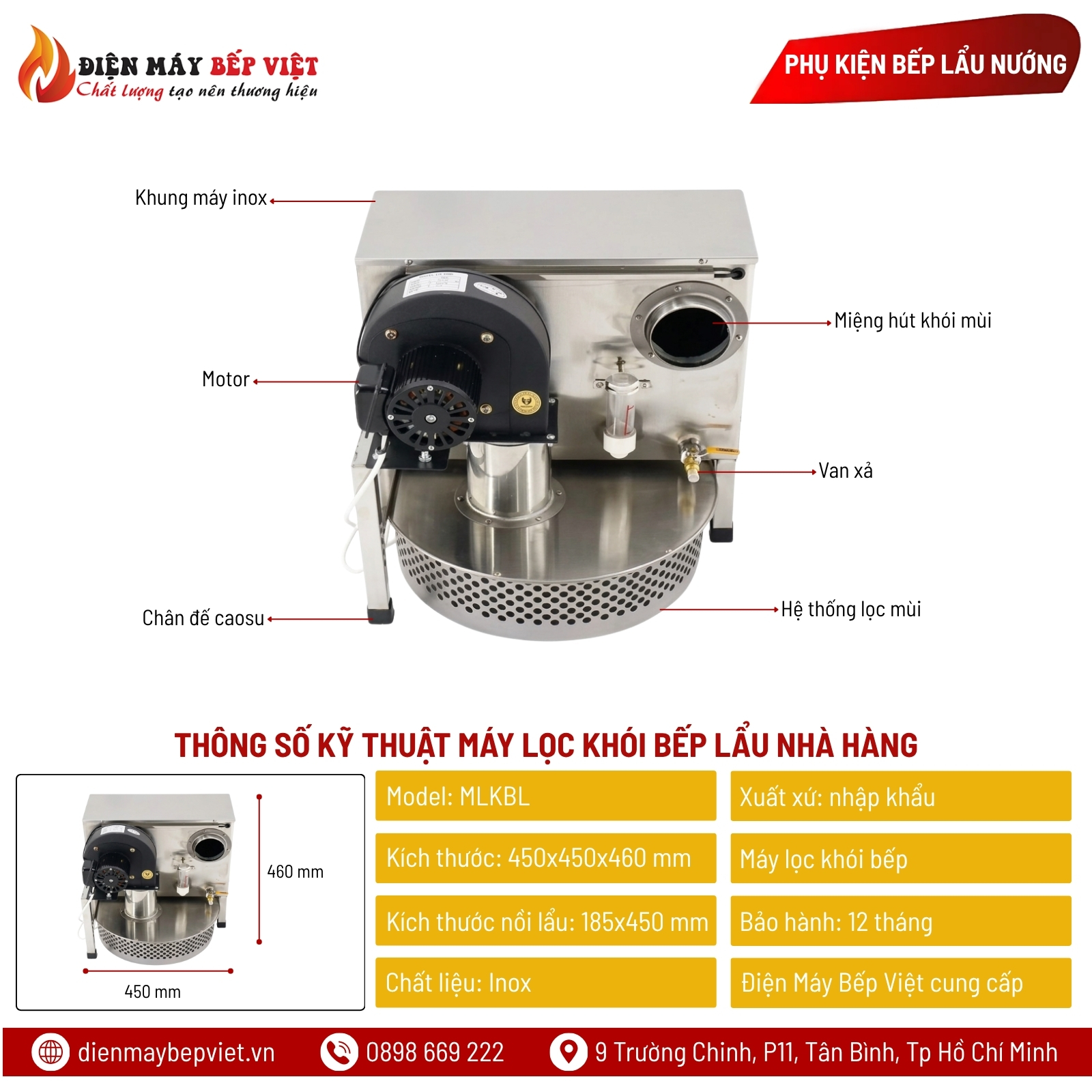 Máy Lọc Khói Bếp Lẩu Nhà Hàng