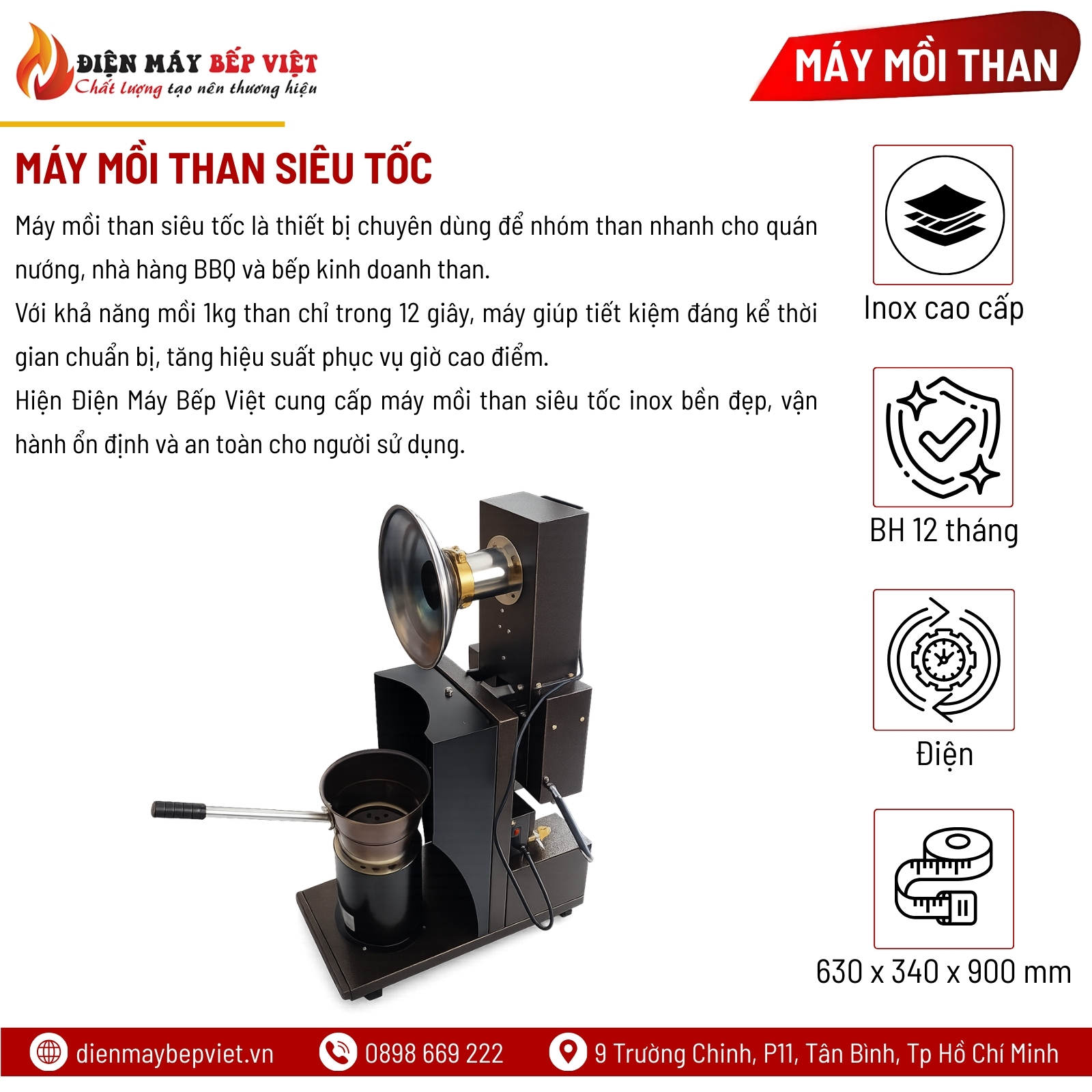 Máy Mồi Than Siêu Tốc