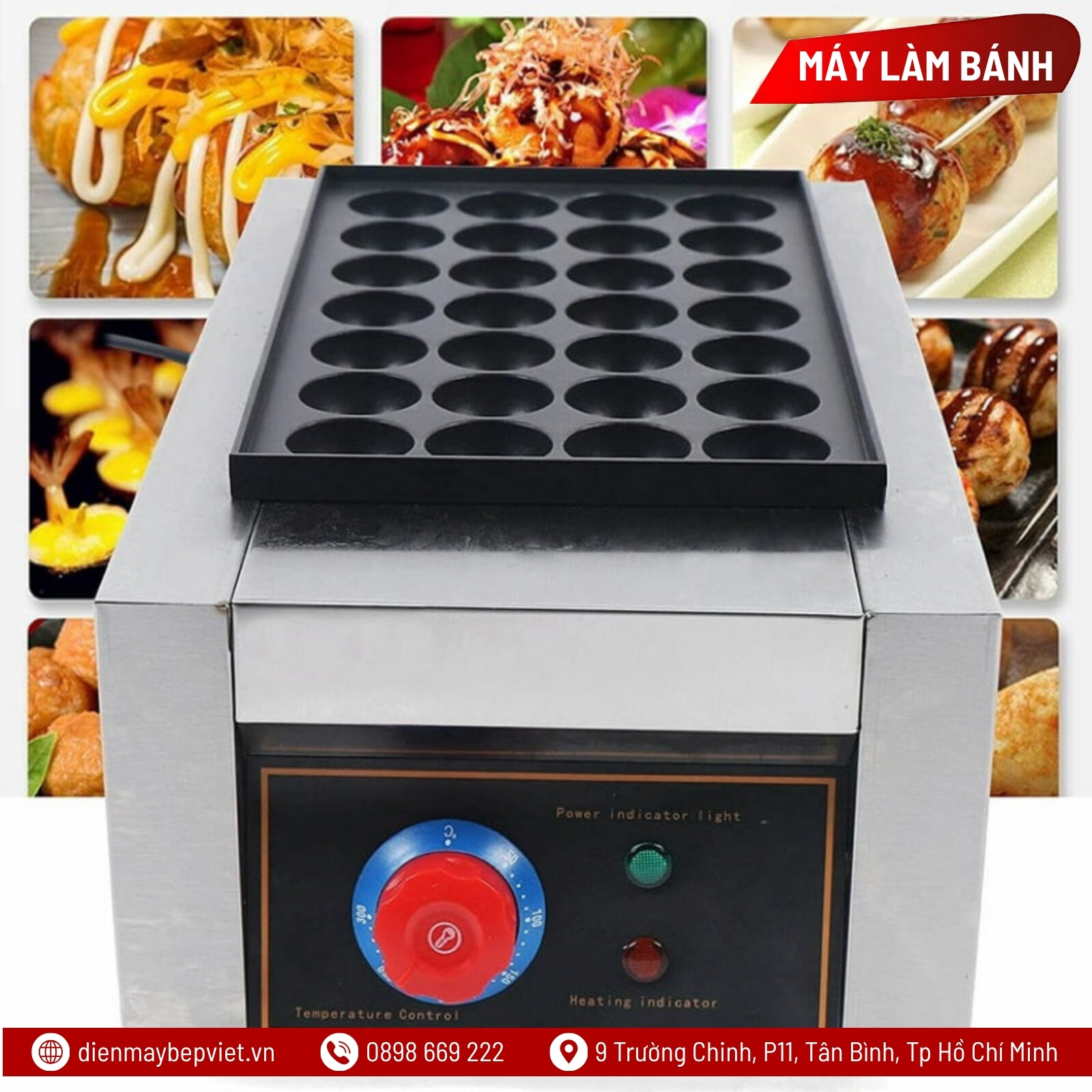 Máy Nướng Bánh Bạch Tuộc Takoyaki 28 Viên