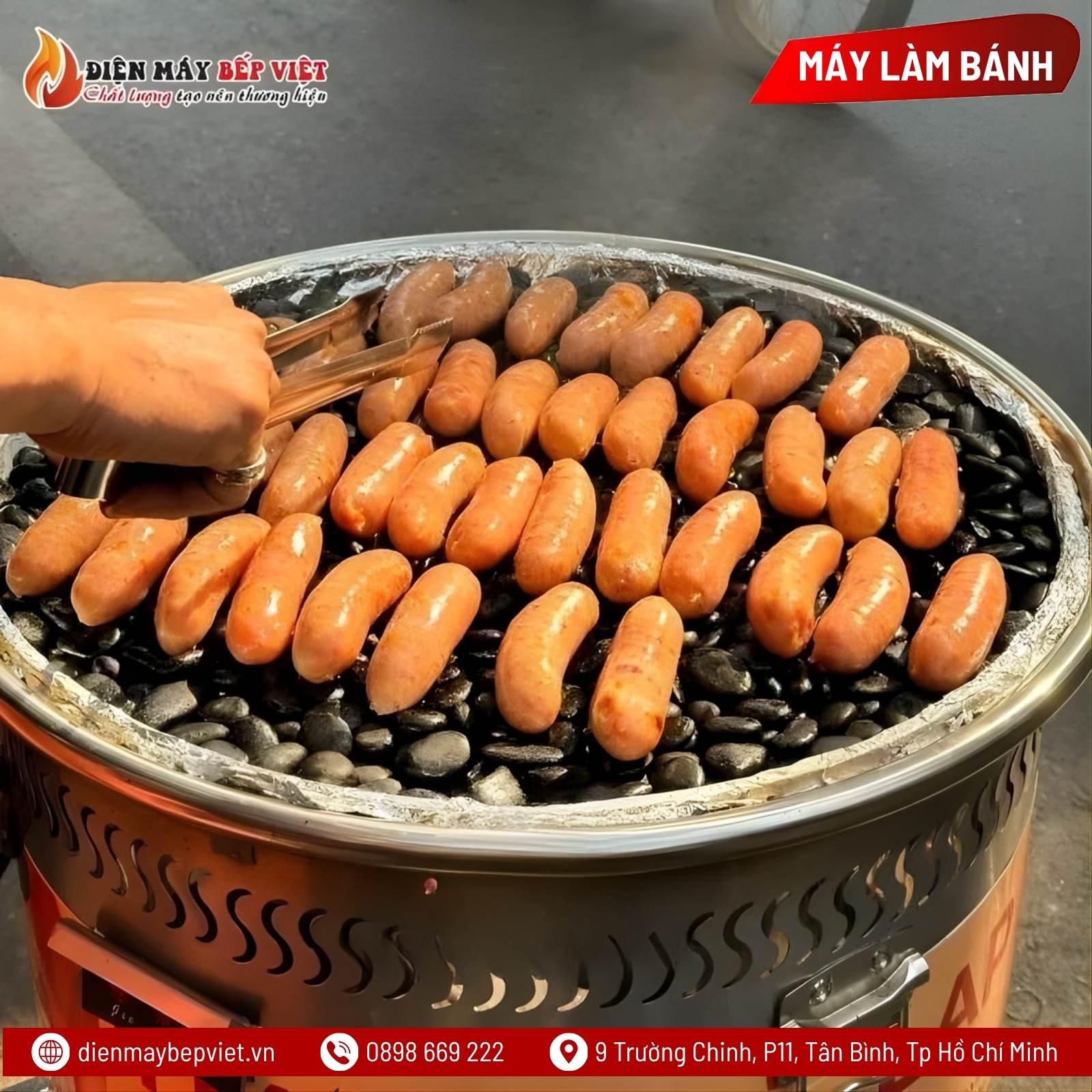 Máy Nướng Đá Lạp Xưởng Dùng Điện