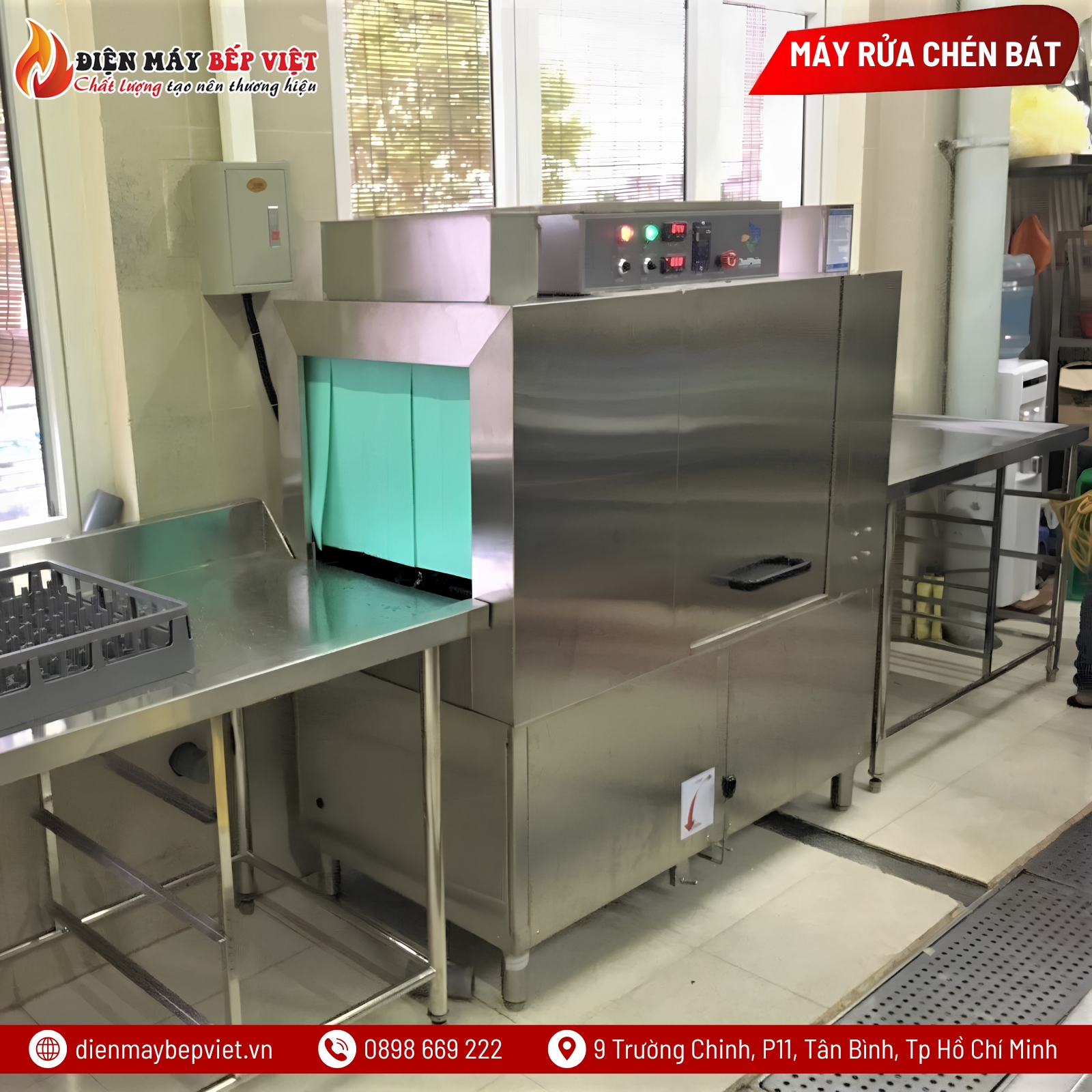 Máy Rửa Bát Băng Chuyền Dolphin DRC-1E