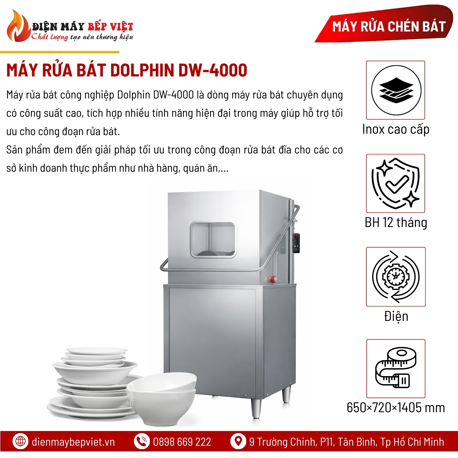 Máy Rửa Bát Dolphin DW-4000
