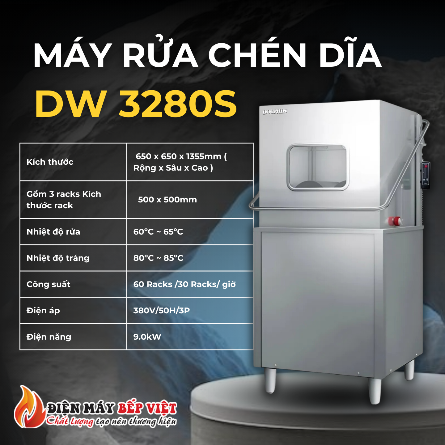 Máy rửa chén Dolphin DW-3280S