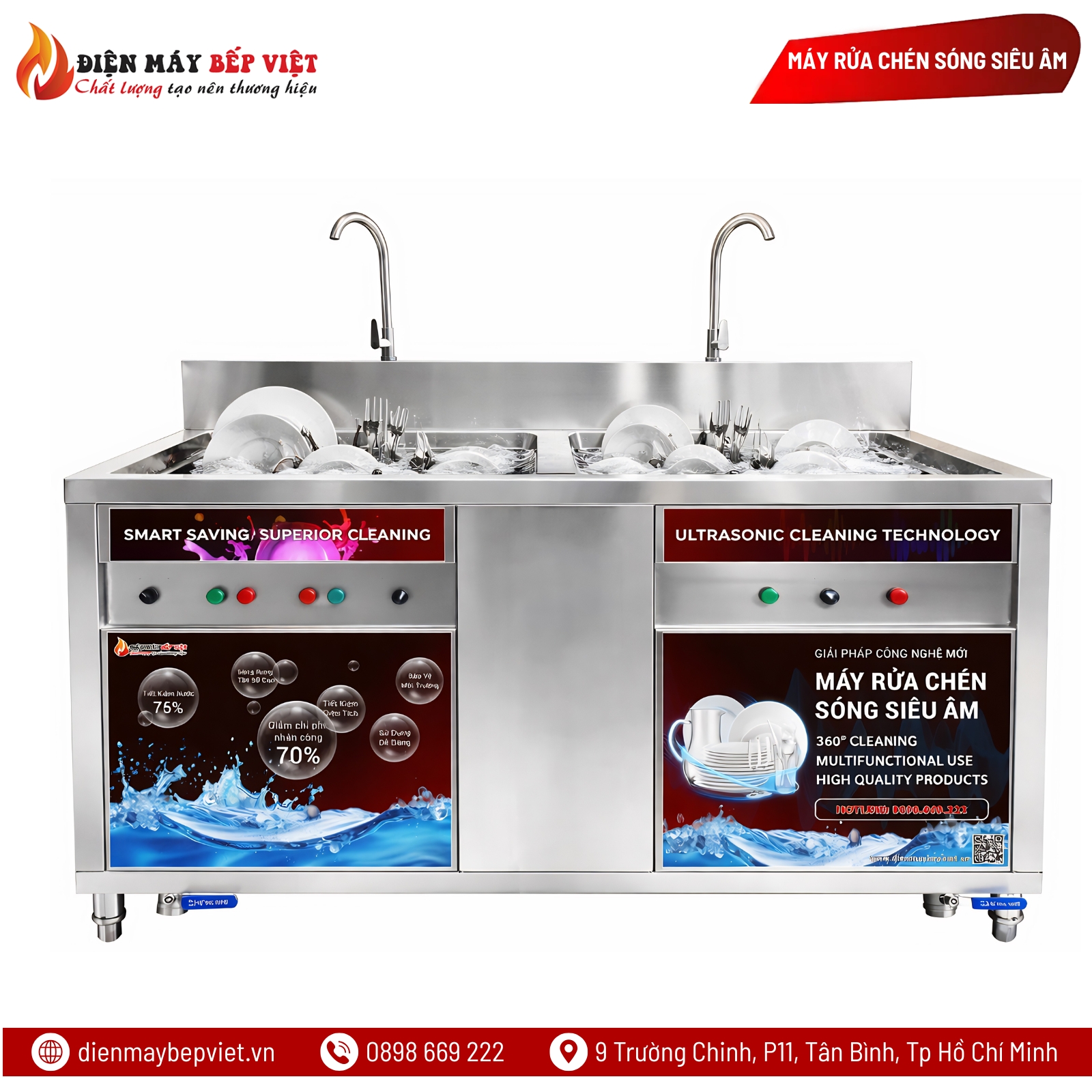 Máy Rửa Chén Sóng Siêu Âm UDBV 1800-S