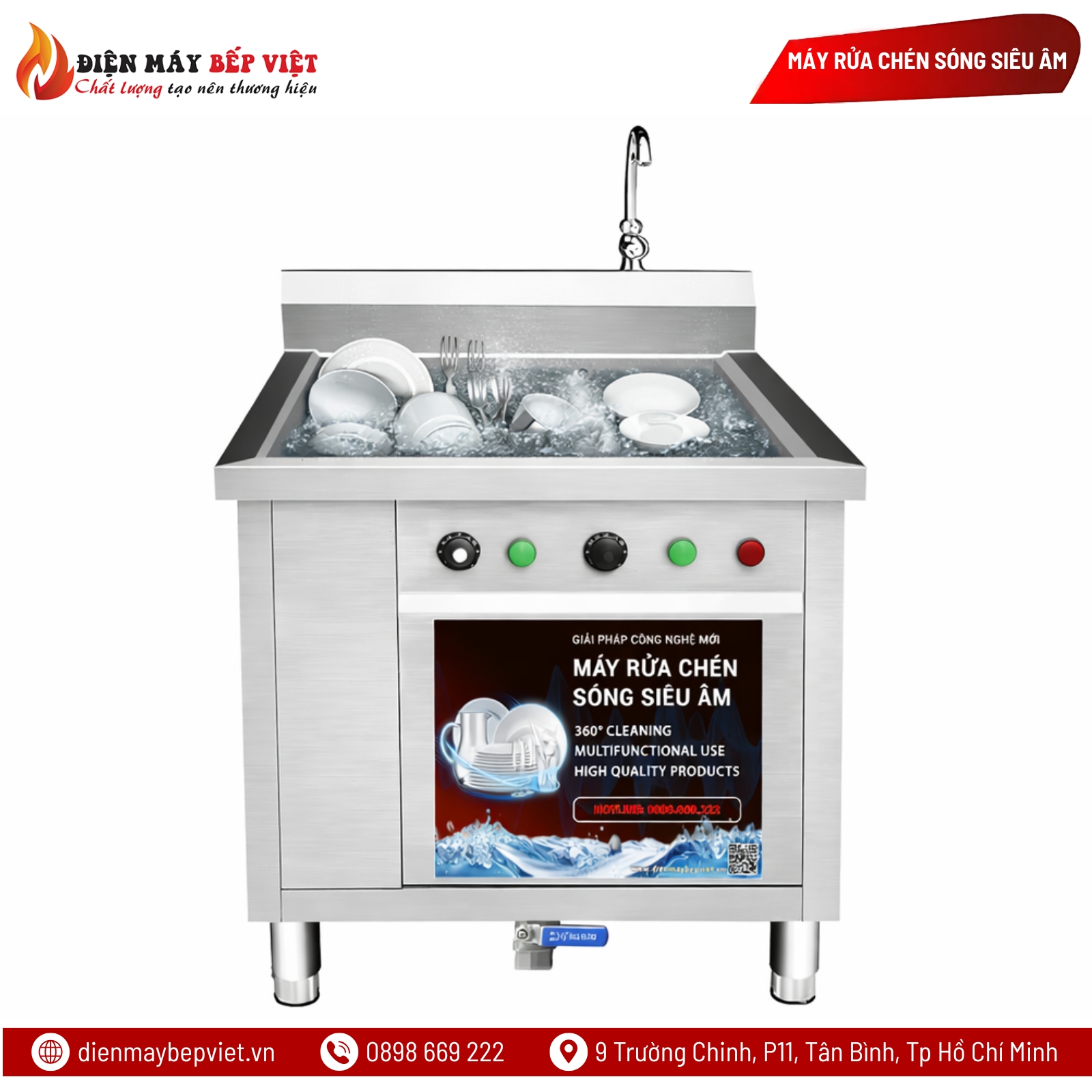 Máy Rửa Chén Sóng Siêu Âm UDBV 800